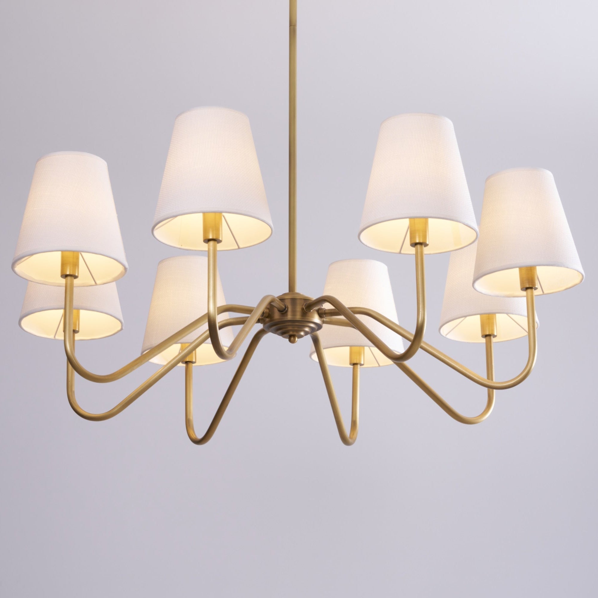 Viraean Vintage Industrial Brass Fabric Chandelier - Letslighting