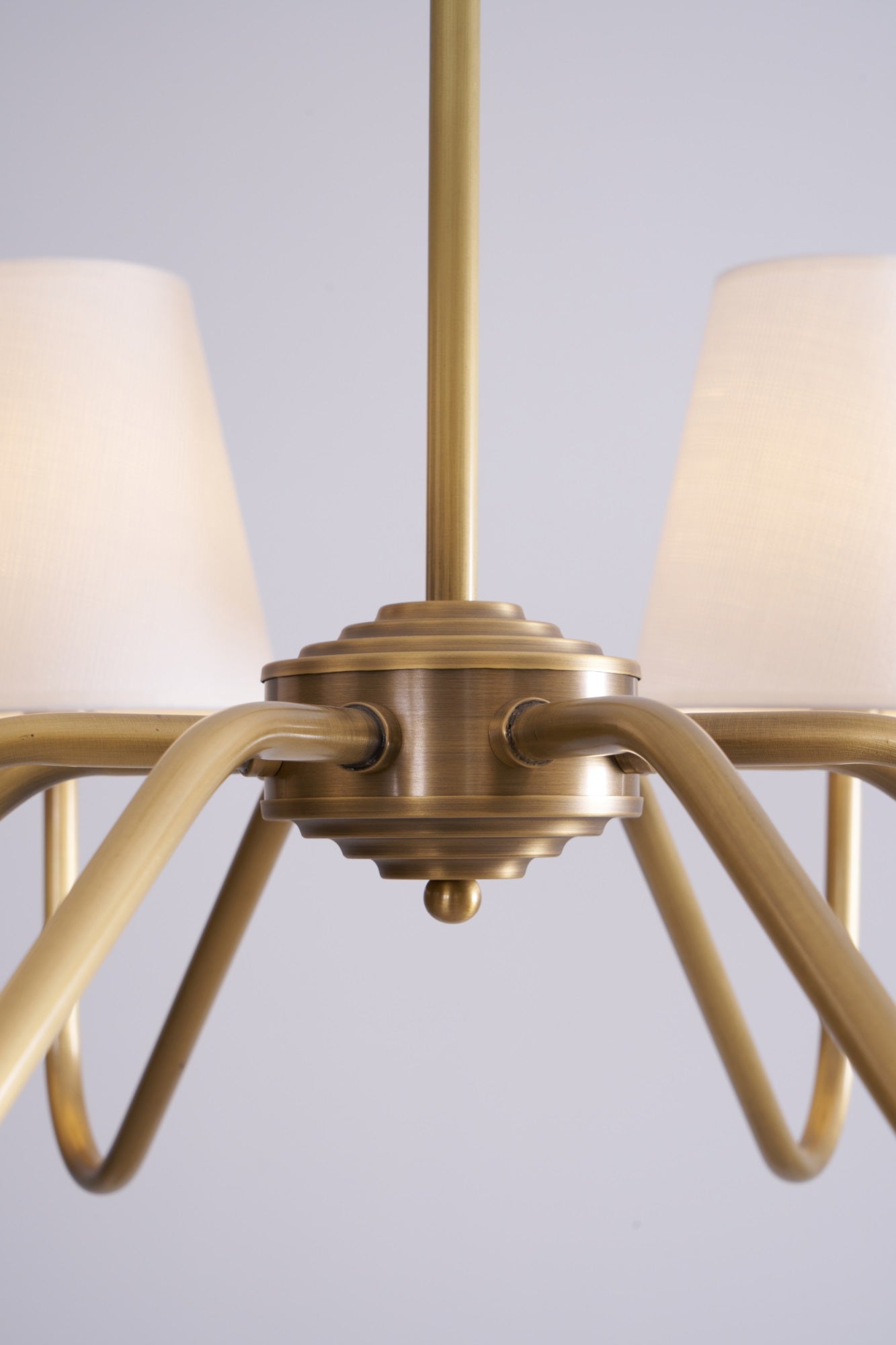 Viraean Vintage Industrial Brass Fabric Chandelier - Letslighting