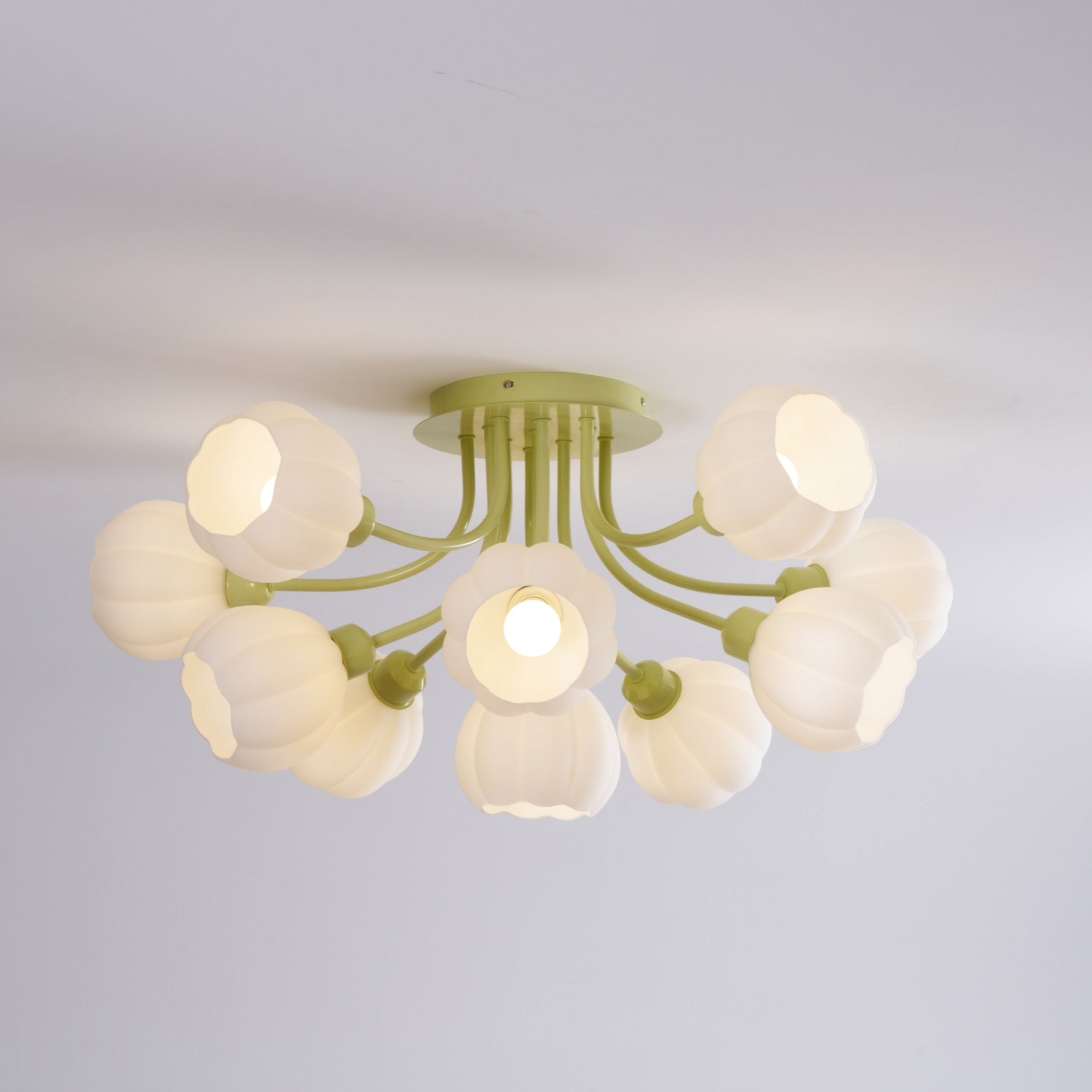 Zenorarae Elegance Matcha Glass Ceiling Lamp - Letslighting