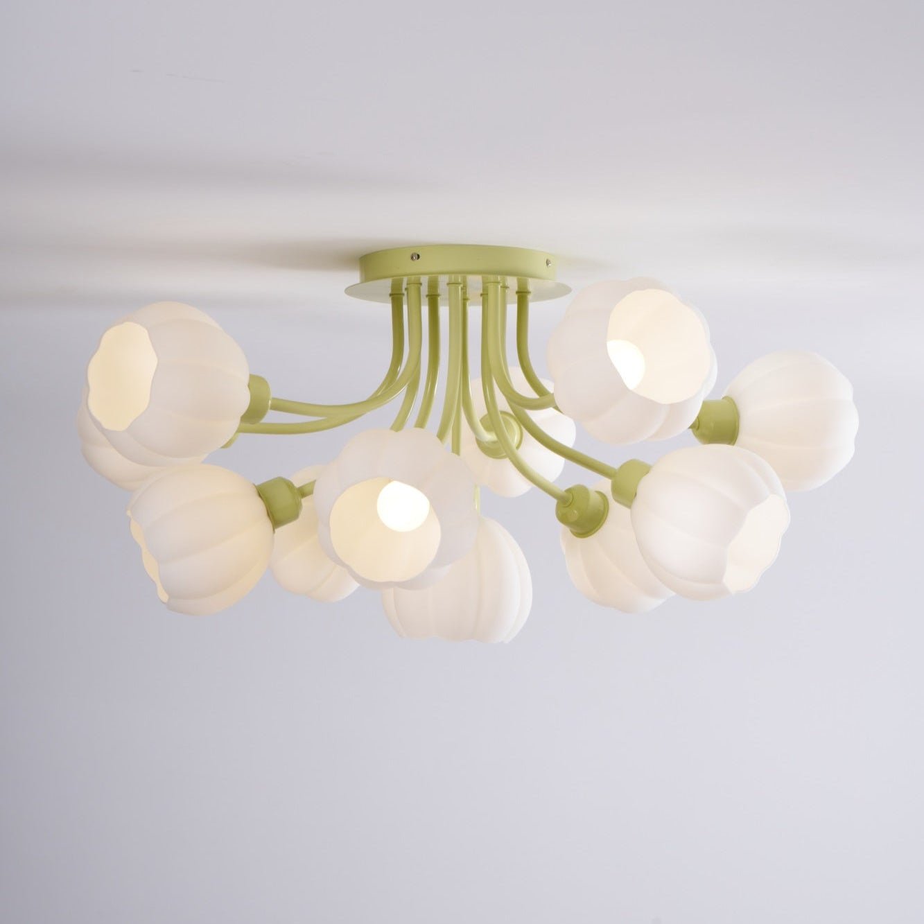 Zenorarae Elegance Matcha Glass Ceiling Lamp - Letslighting