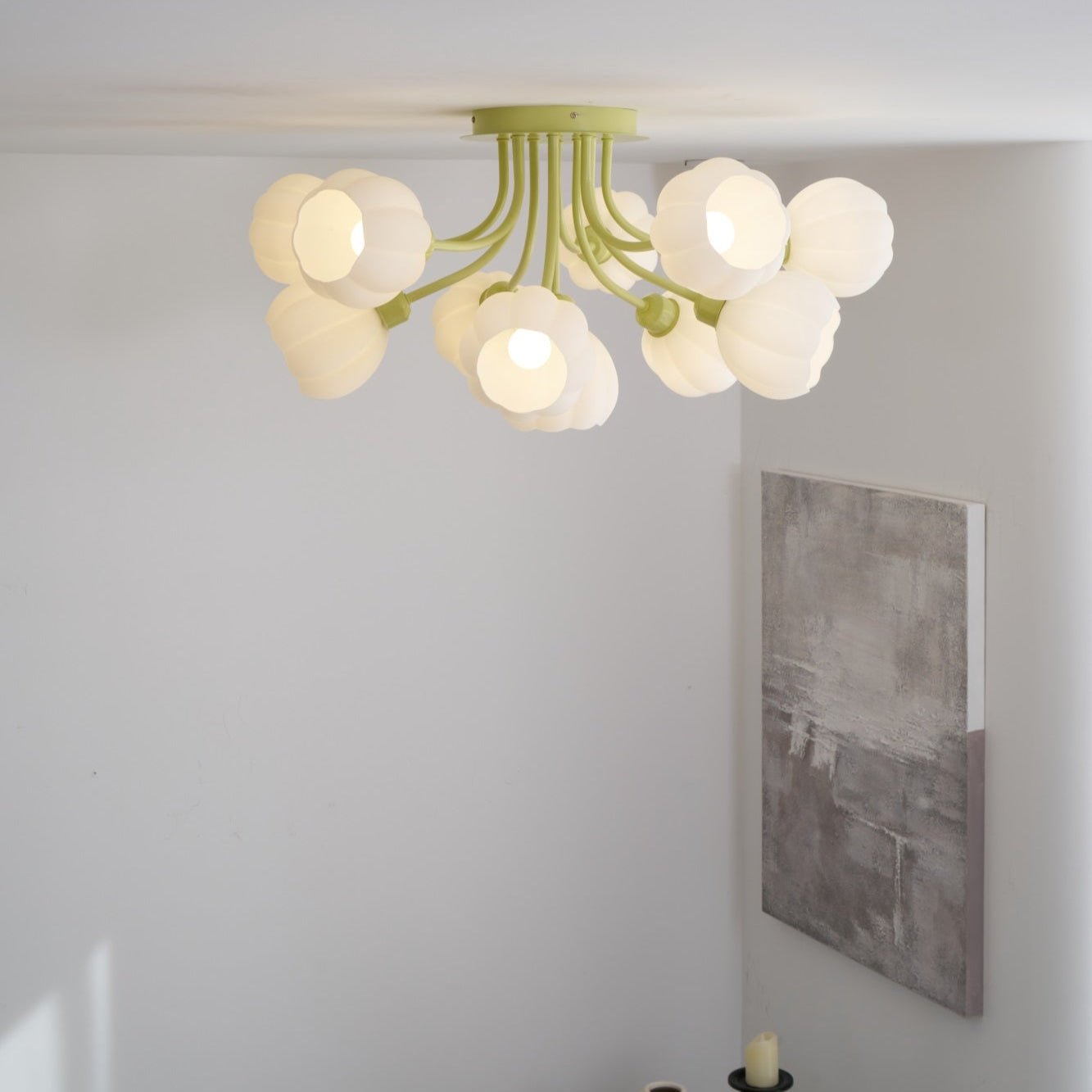 Zenorarae Elegance Matcha Glass Ceiling Lamp - Letslighting