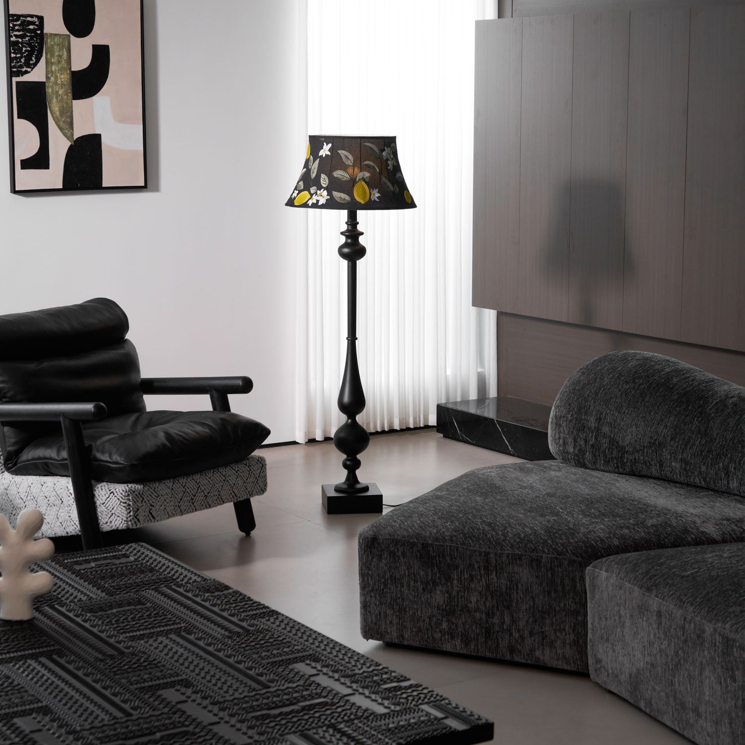 Floren Wood Fabric Classic Floor Lamp - Letslighting