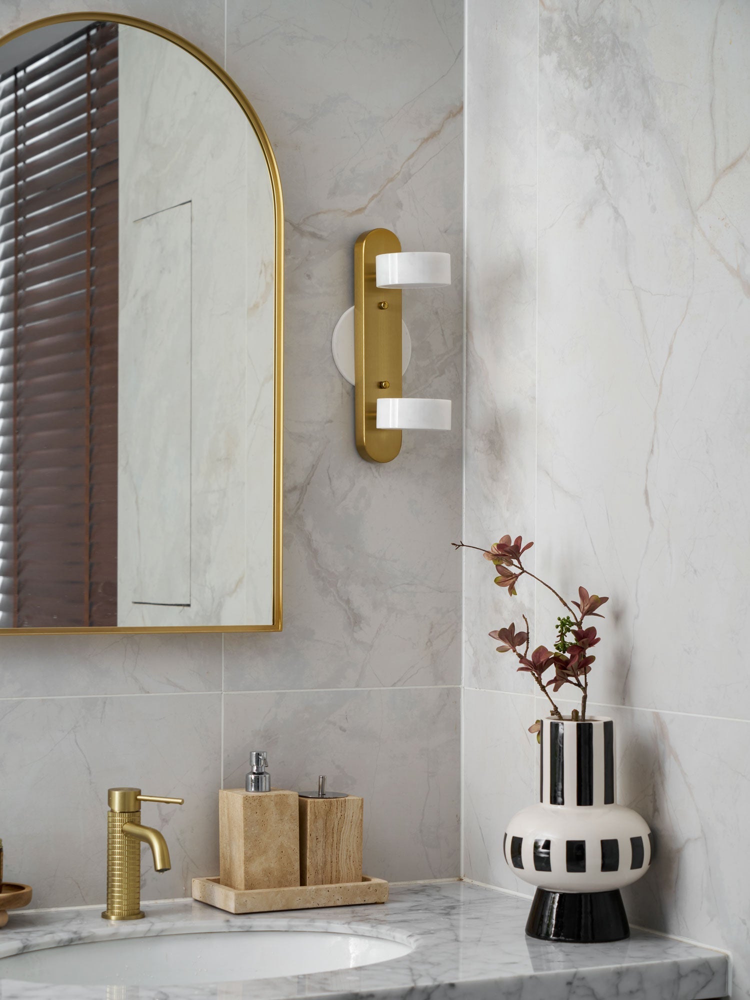 Orshaa Linear Travertine Vanity Light - Letslighting