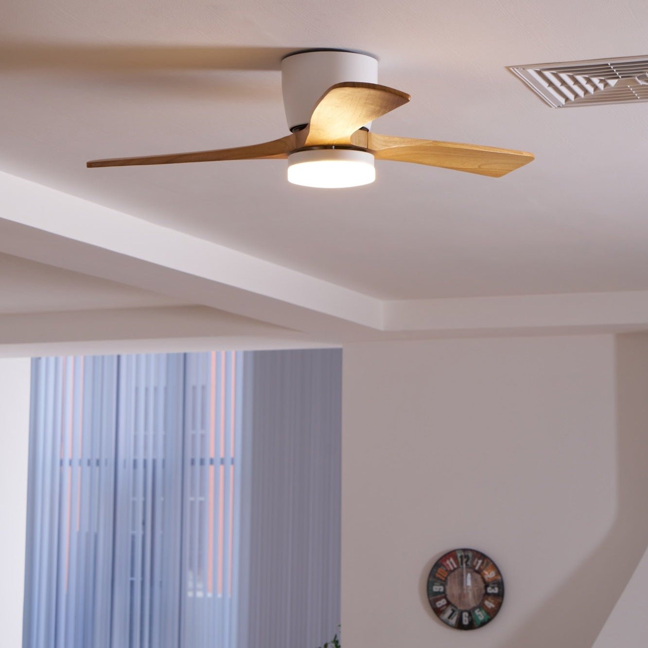 Elena Modern Wood Ceiling Fan Light - Letslighting