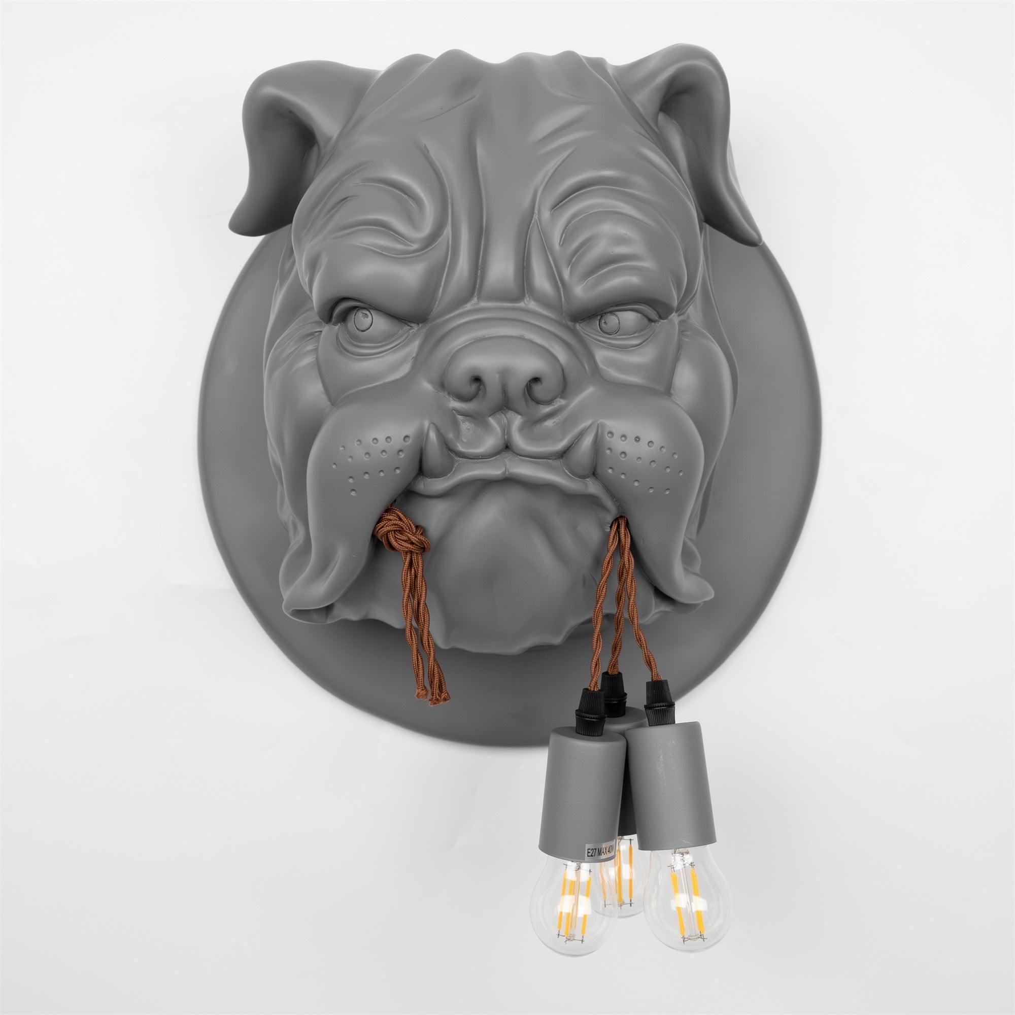 Lustra Wall Lamp Bulldog Sculpture Whimsical - Letslighting