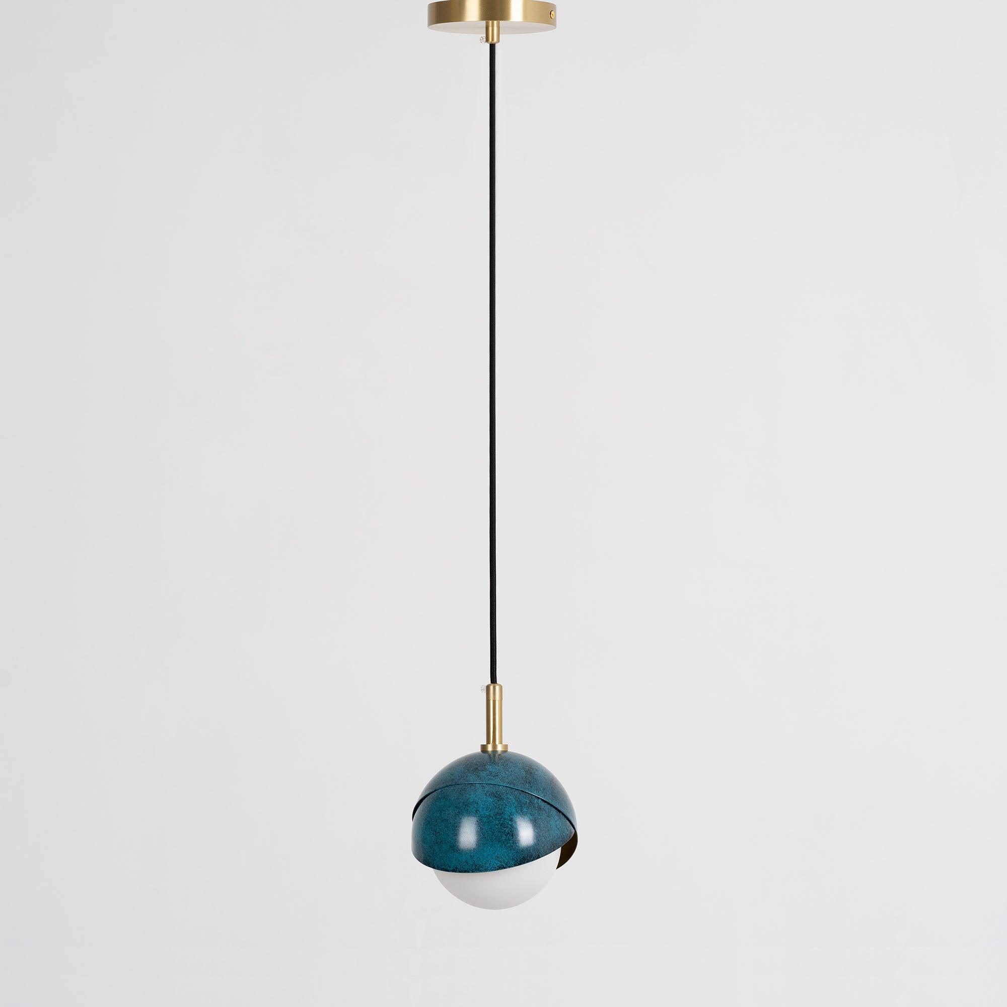 Solara Pendant Lamp Brass Nested Opal Globe Modern - Letslighting