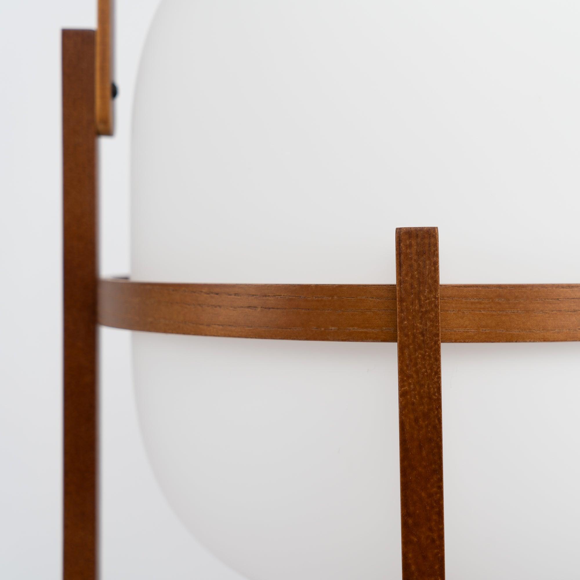 Lethra Wood Glass Table Lamp - Letslighting