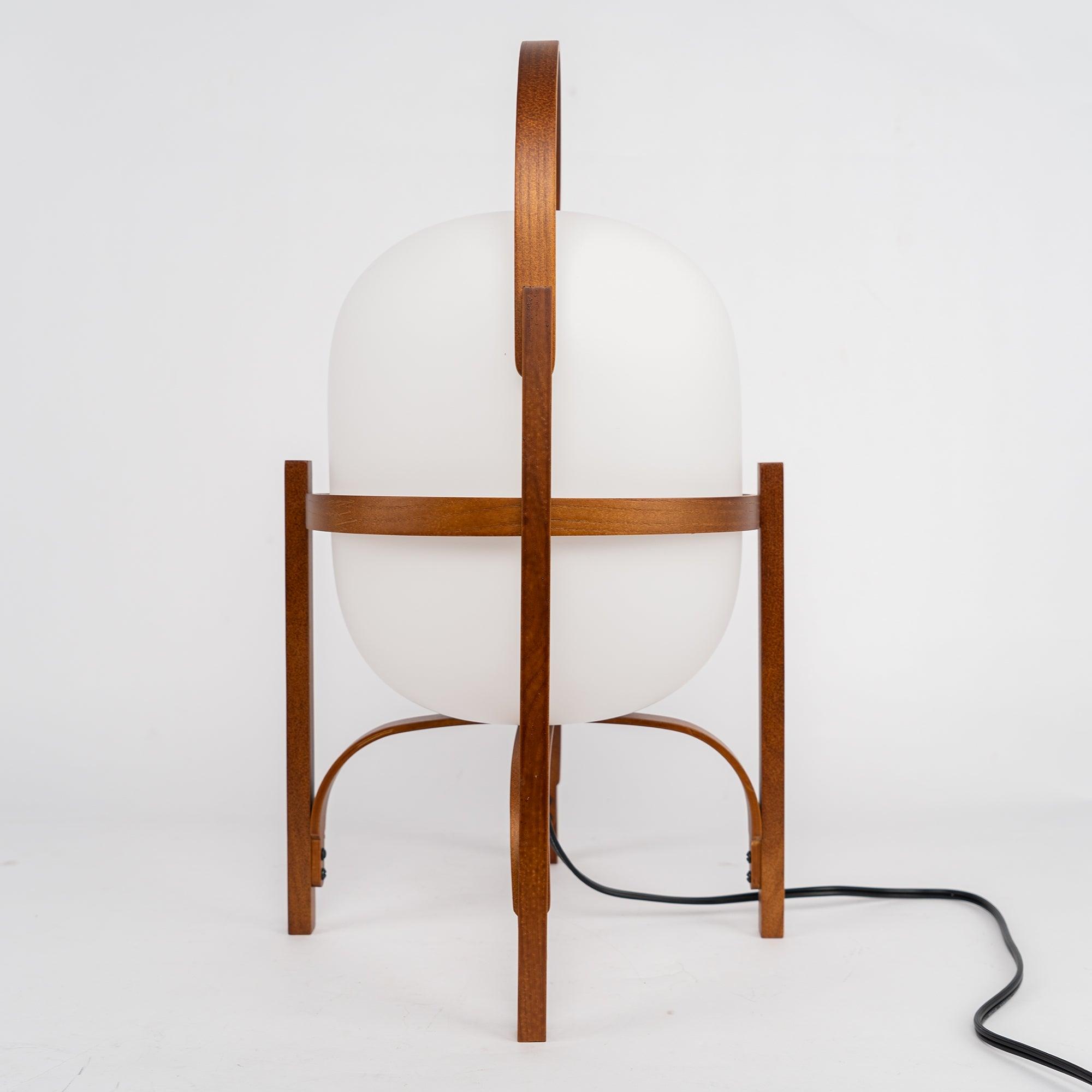 Lethra Wood Glass Table Lamp - Letslighting