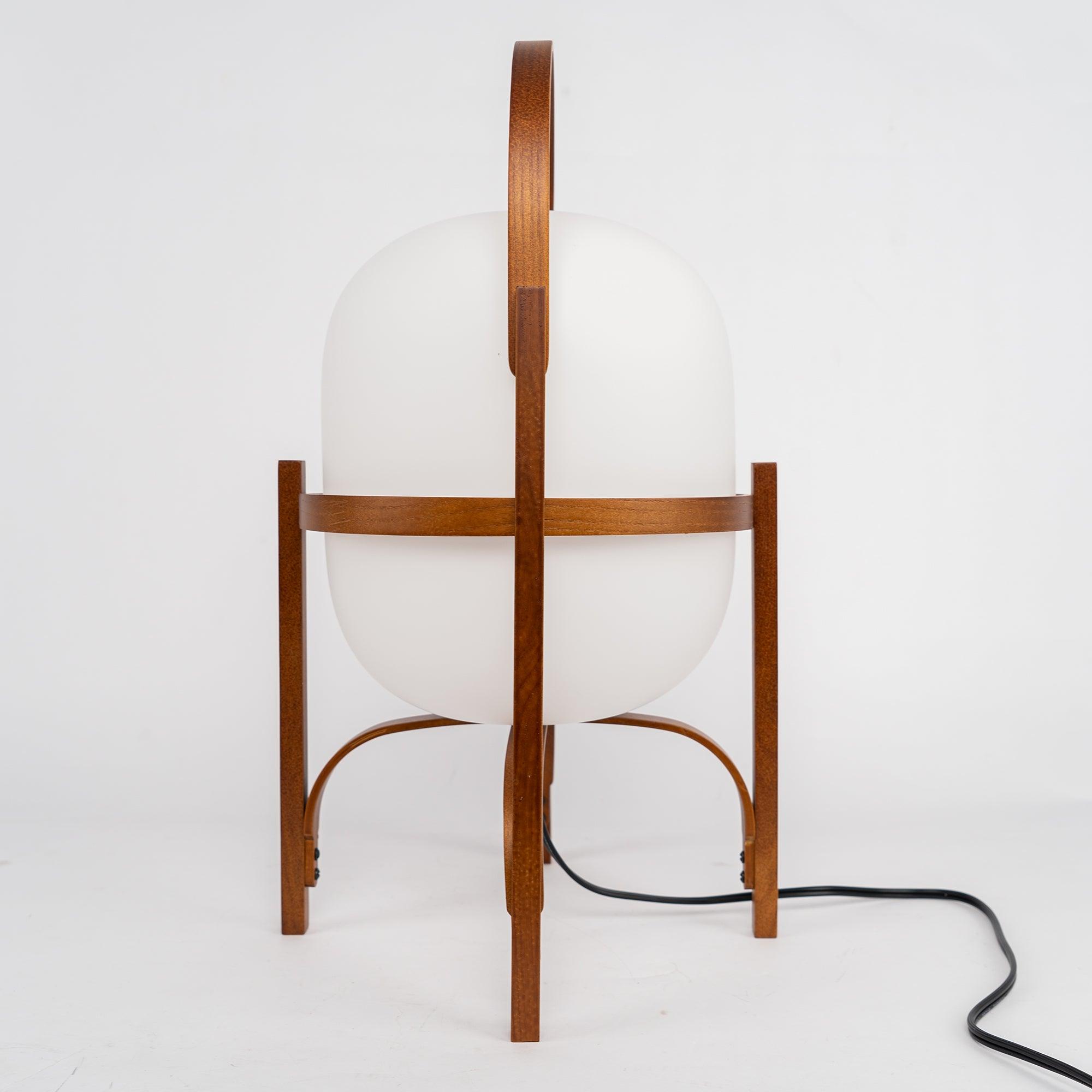 Lethra Wood Glass Table Lamp - Letslighting