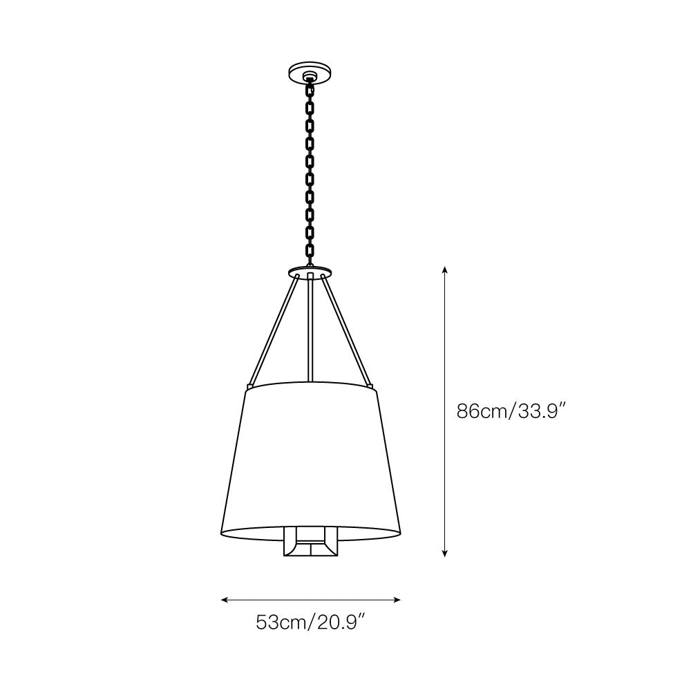 Loom Vintage Industrial Brass Fabric Pendant Lamp - Letslighting