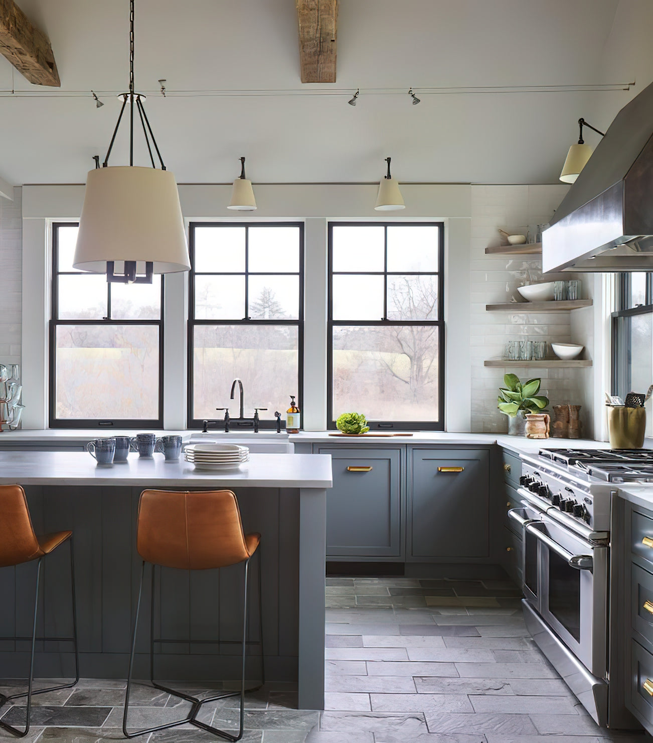 Loom Vintage Industrial Brass Fabric Pendant Lamp - Letslighting