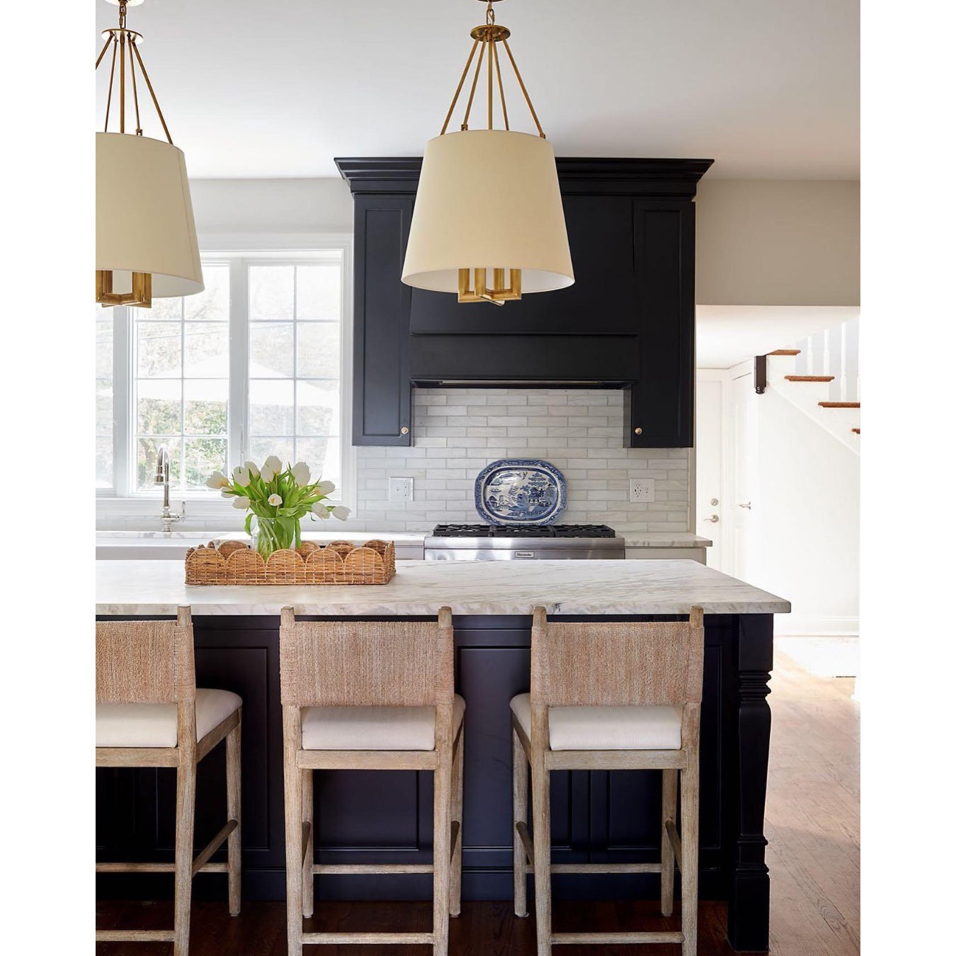 Loom Vintage Industrial Brass Fabric Pendant Lamp - Letslighting