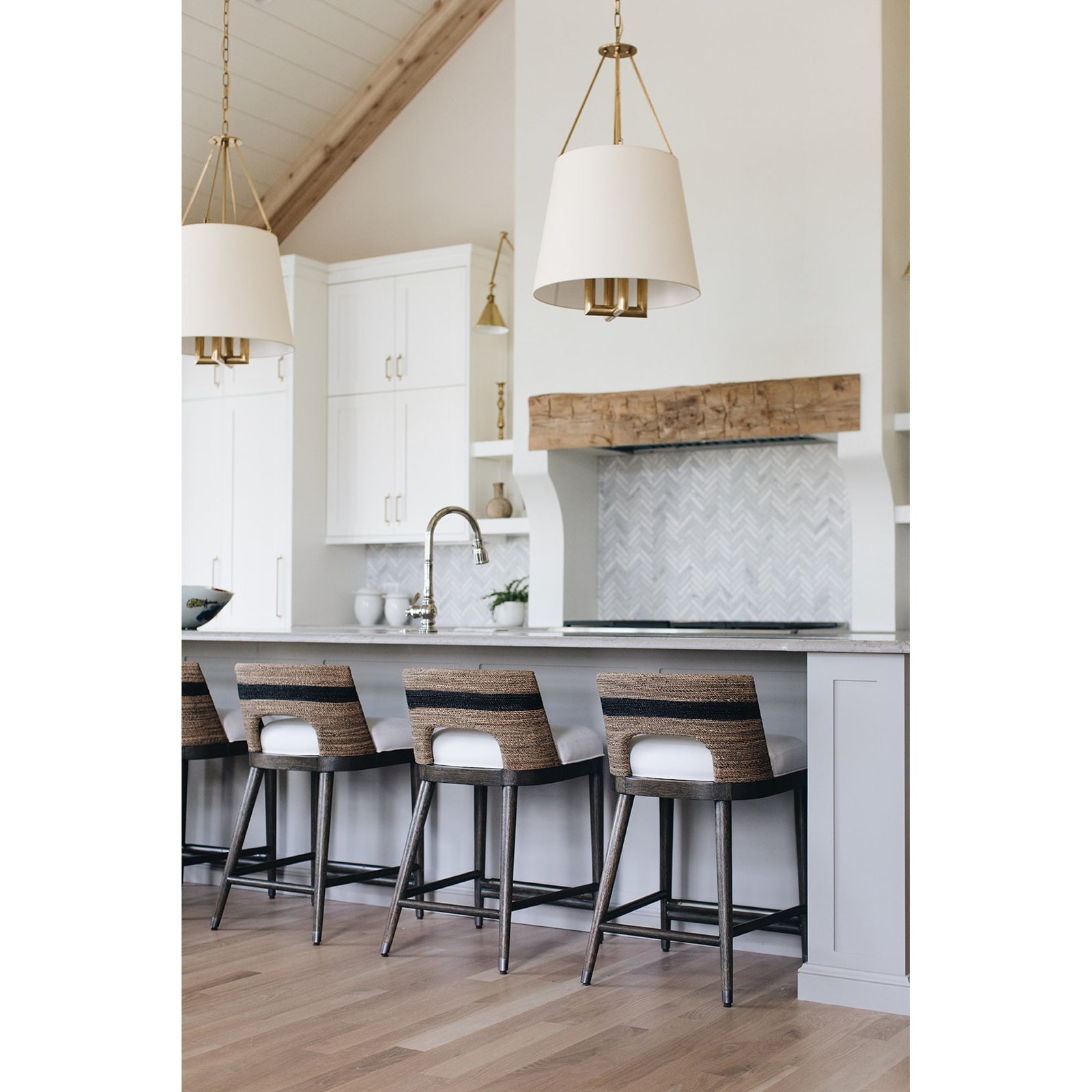 Loom Vintage Industrial Brass Fabric Pendant Lamp - Letslighting