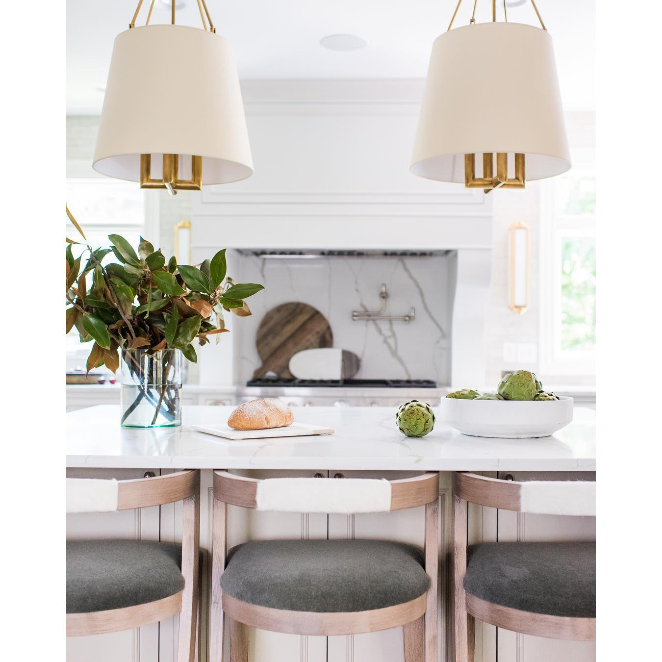Loom Vintage Industrial Brass Fabric Pendant Lamp - Letslighting