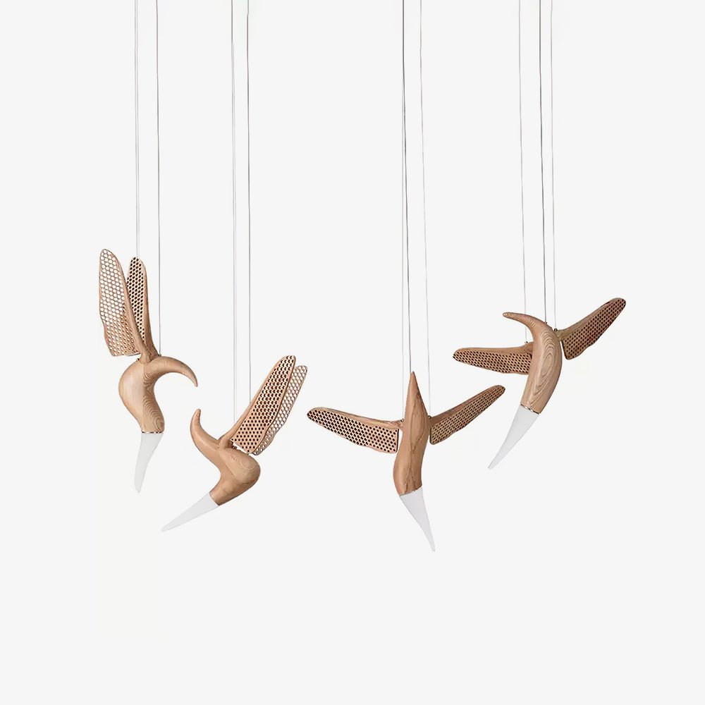 Elsilor Avian-Inspired Wood Pendant Light - Letslighting