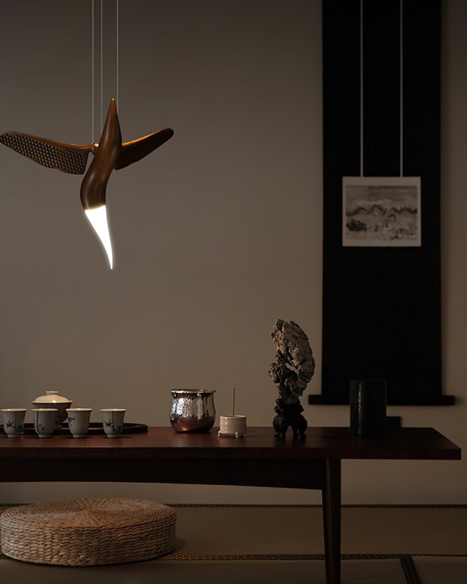 Elsilor Avian-Inspired Wood Pendant Light - Letslighting