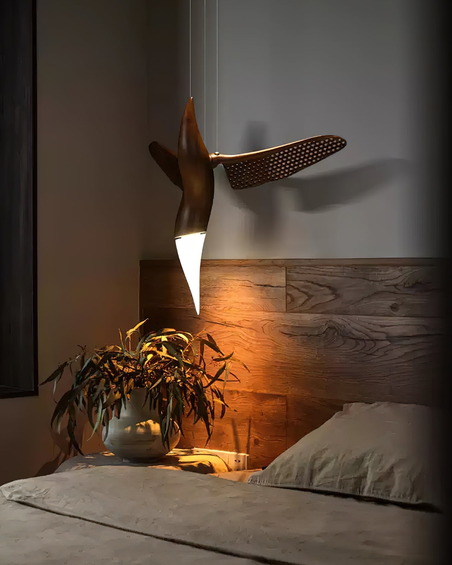 Elsilor Avian-Inspired Wood Pendant Light - Letslighting