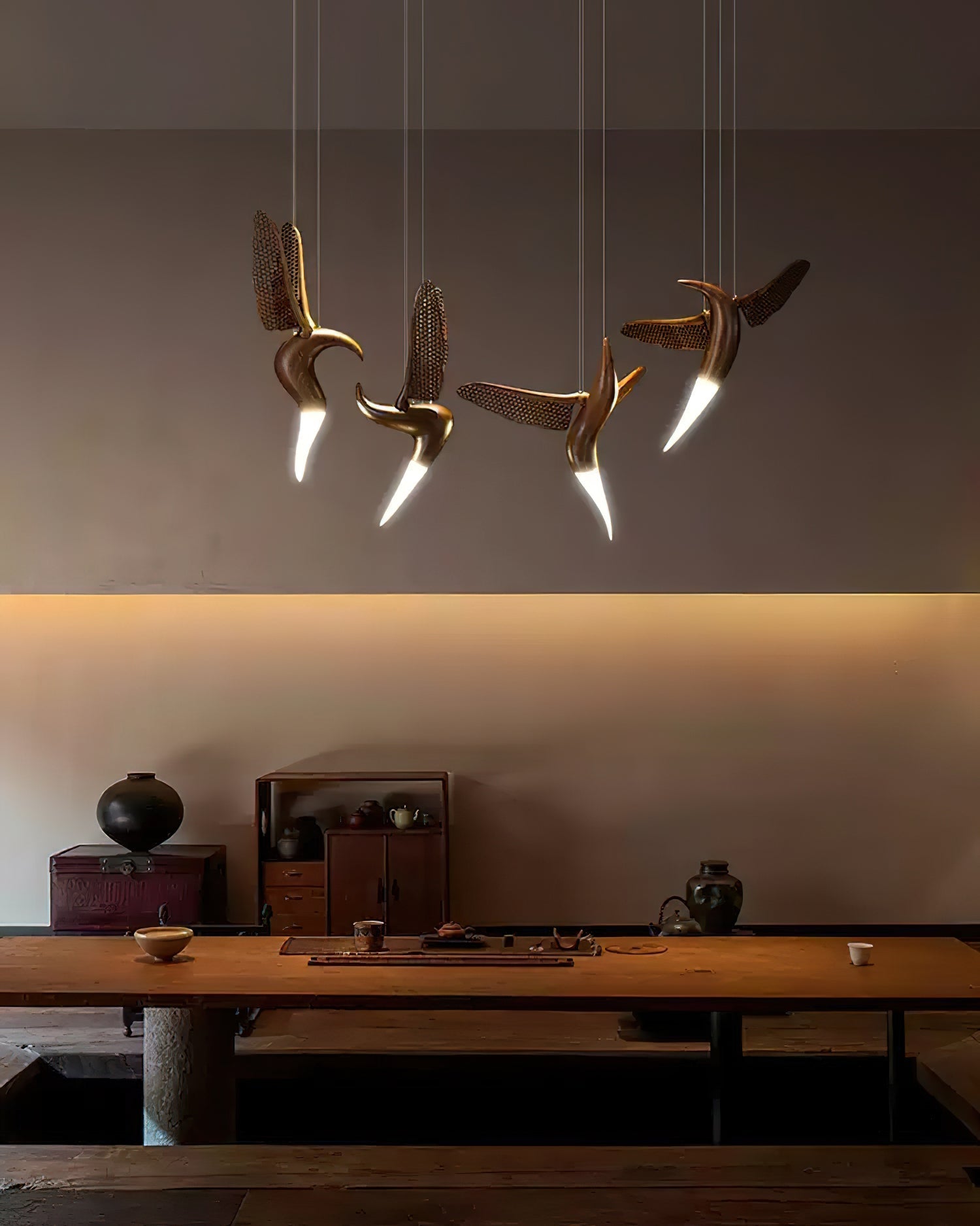 Elsilor Avian-Inspired Wood Pendant Light - Letslighting