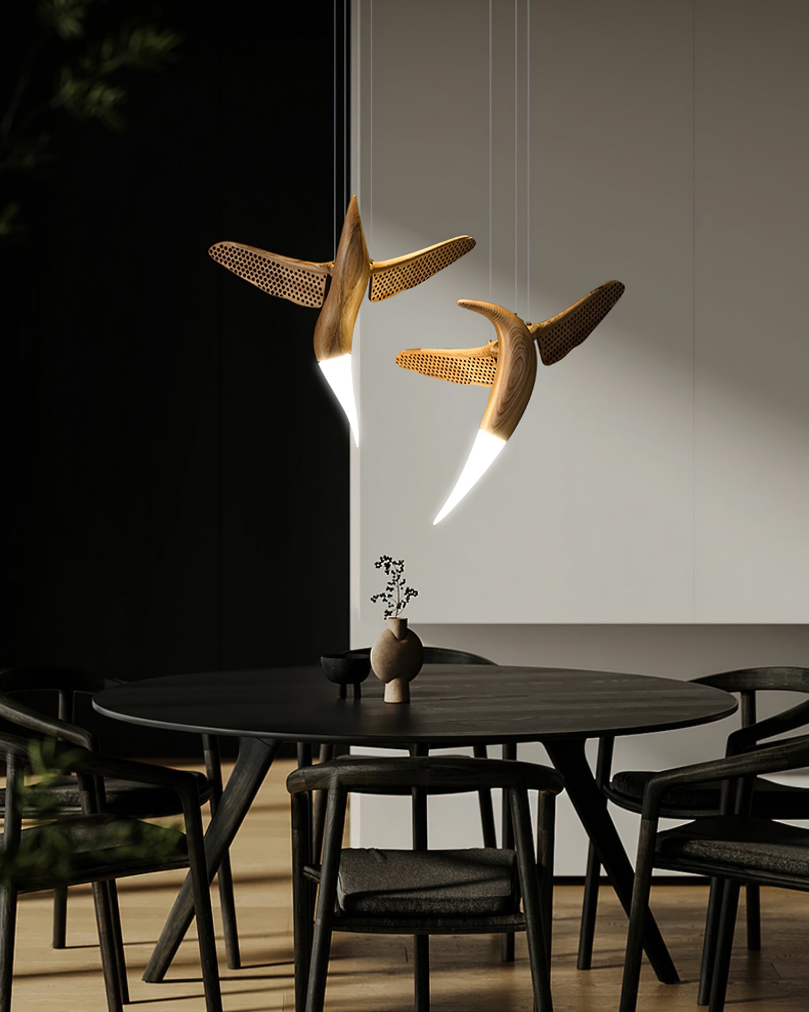 Elsilor Avian-Inspired Wood Pendant Light - Letslighting