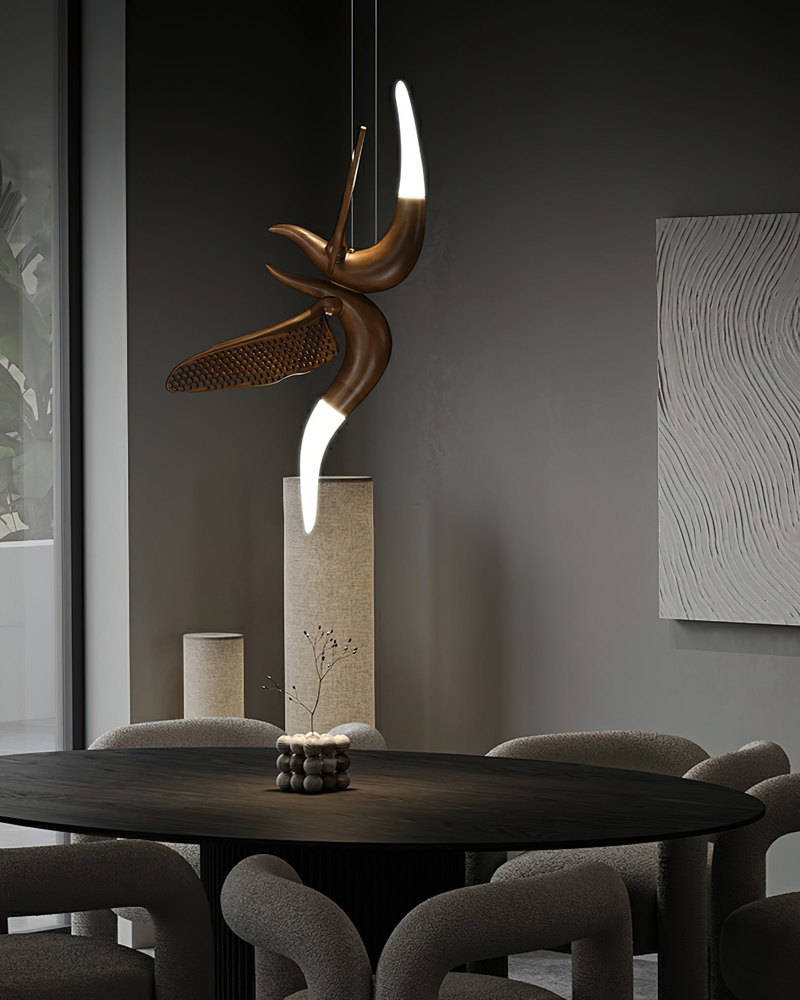 Elsilor Avian-Inspired Wood Pendant Light - Letslighting