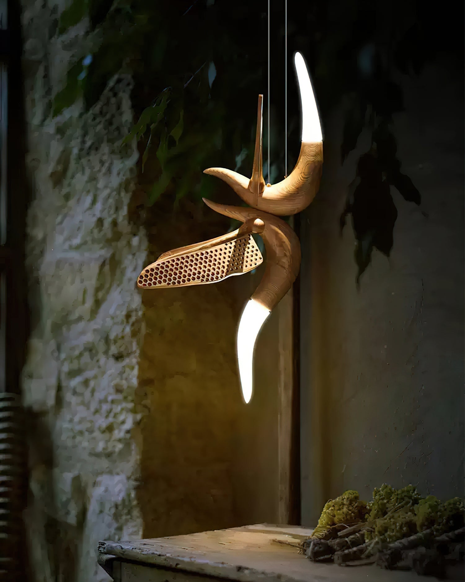 Elsilor Avian-Inspired Wood Pendant Light - Letslighting