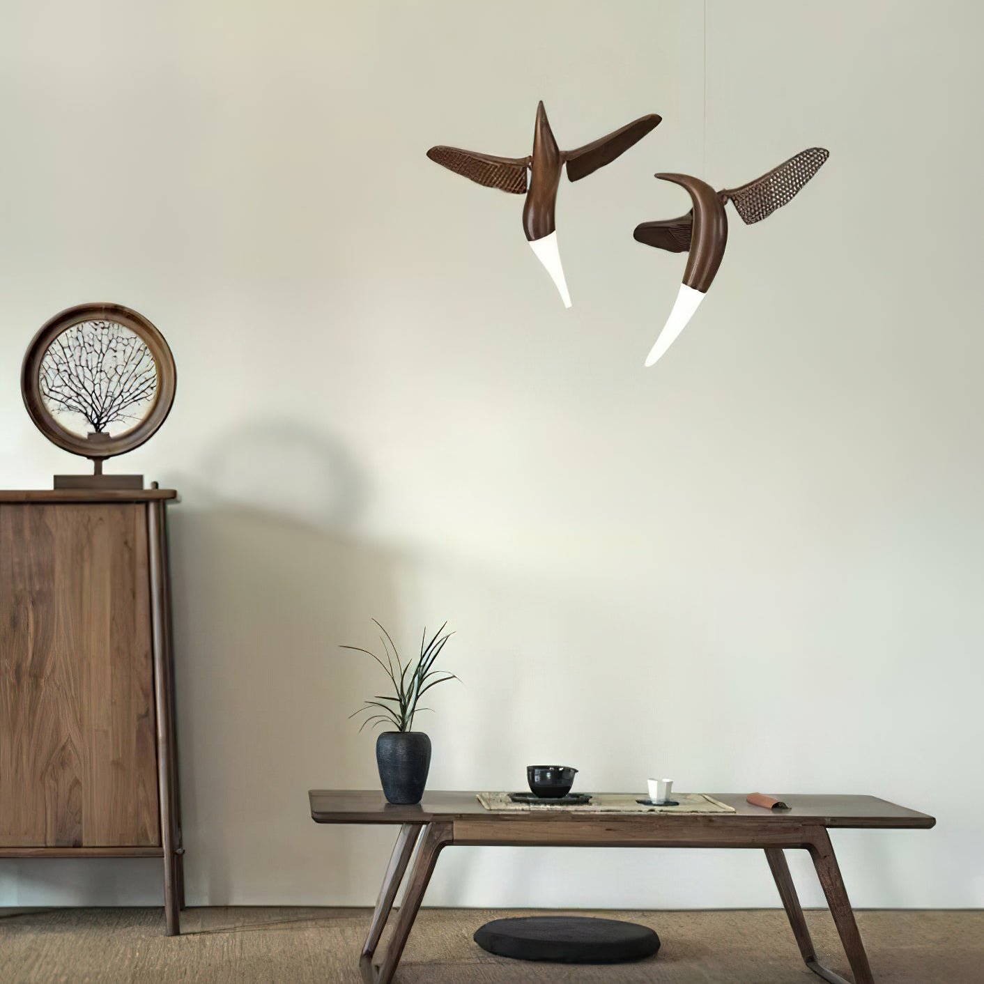 Elsilor Avian-Inspired Wood Pendant Light - Letslighting