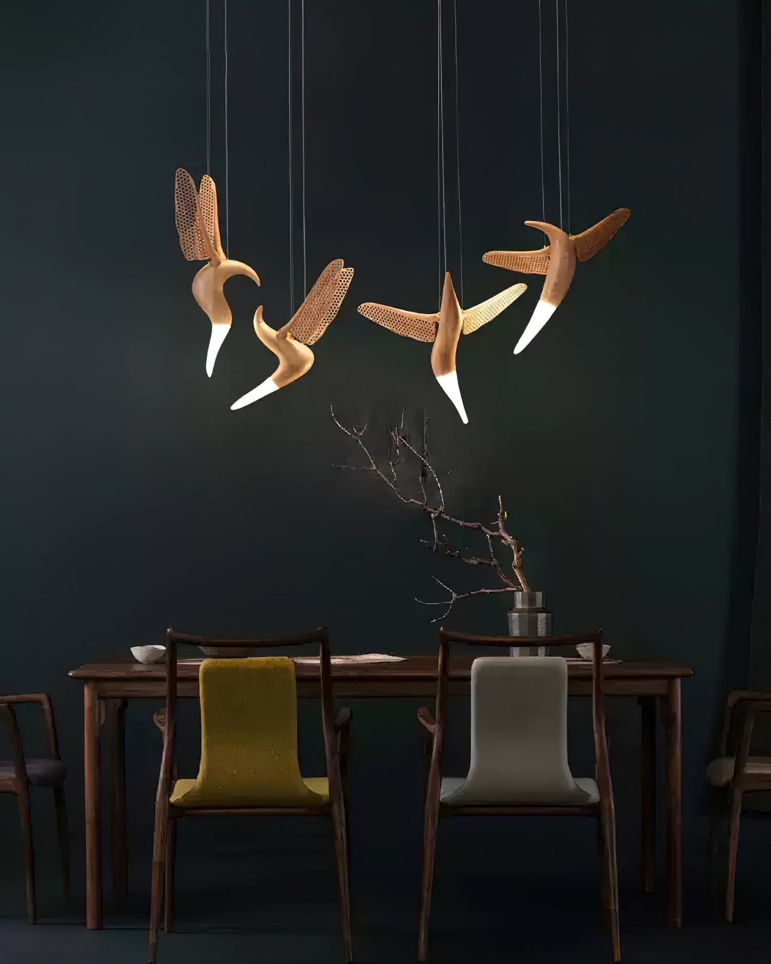 Elsilor Avian-Inspired Wood Pendant Light - Letslighting