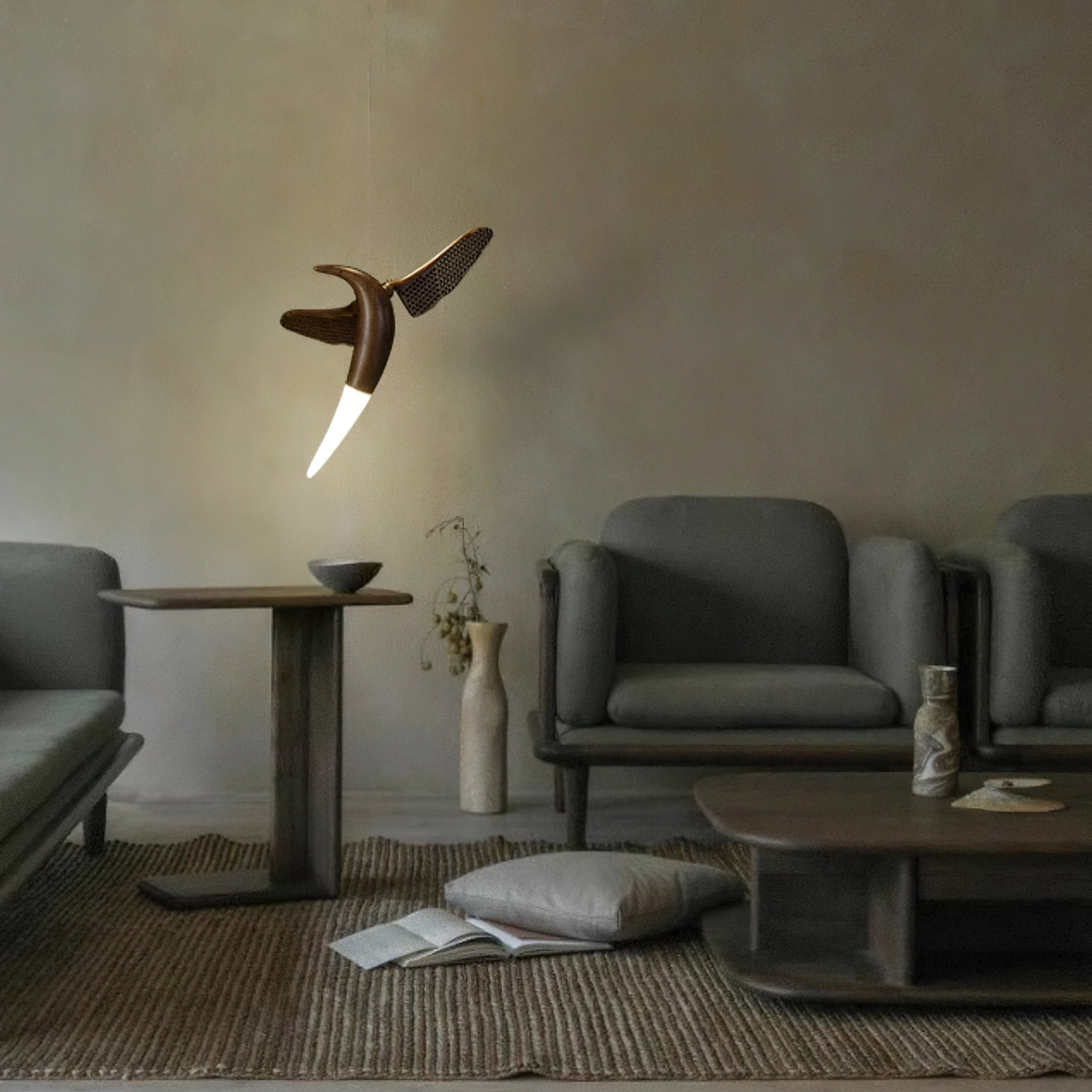 Elsilor Avian-Inspired Wood Pendant Light - Letslighting