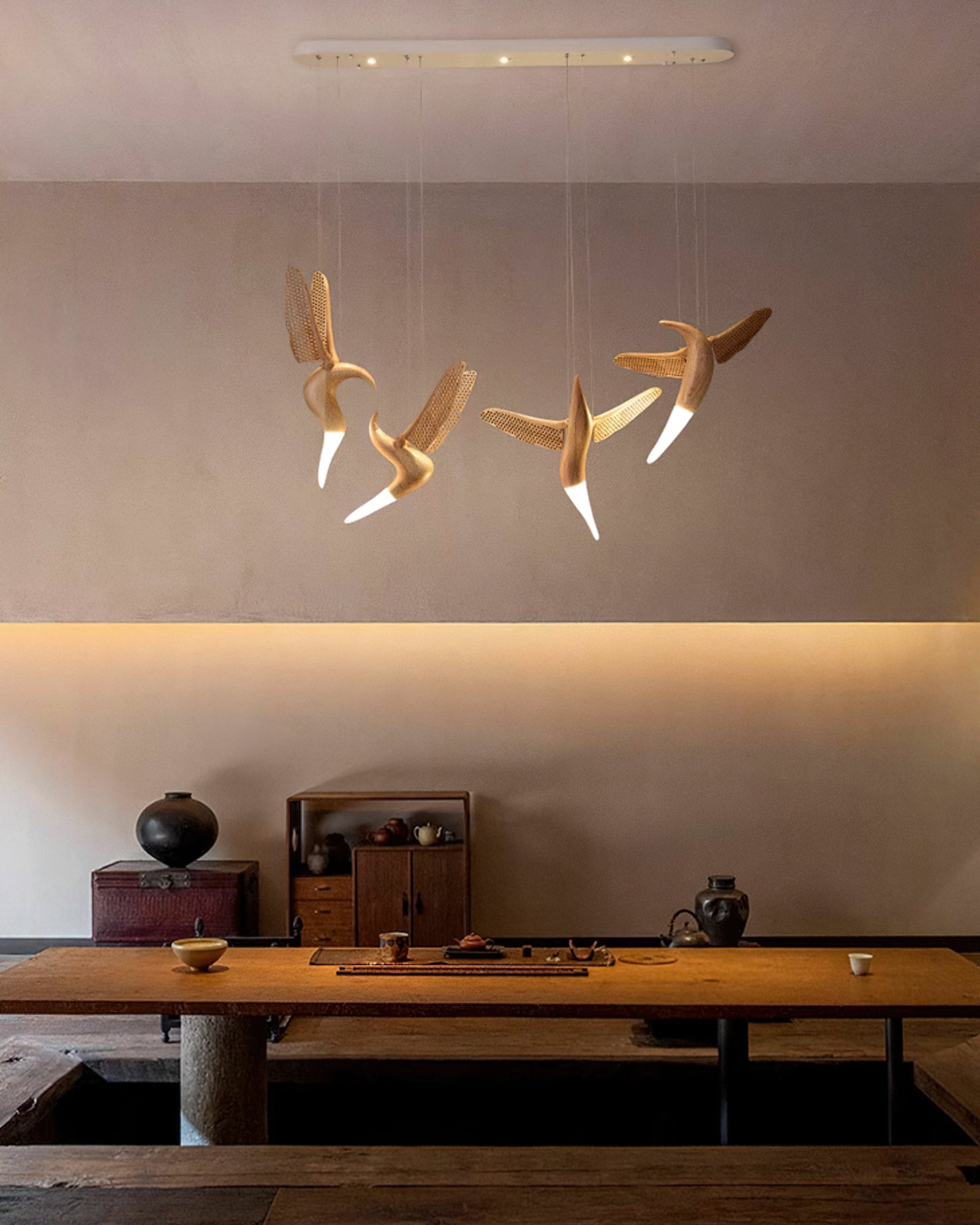 Elsilor Avian-Inspired Wood Pendant Light - Letslighting