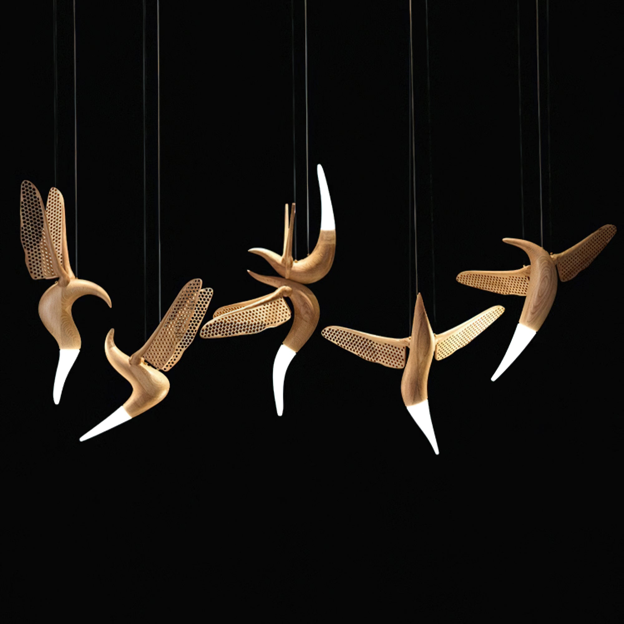 Elsilor Avian-Inspired Wood Pendant Light - Letslighting