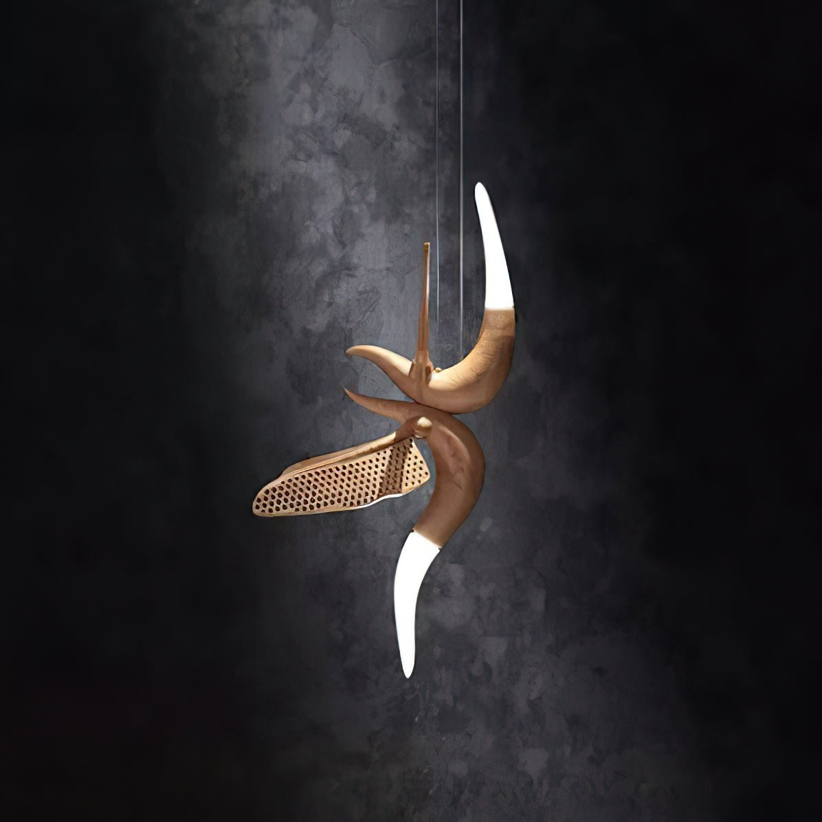 Elsilor Avian-Inspired Wood Pendant Light - Letslighting