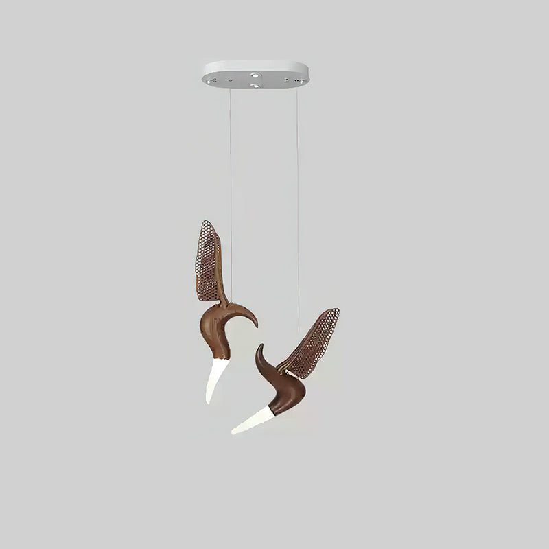 Elsilor Avian-Inspired Wood Pendant Light - Letslighting