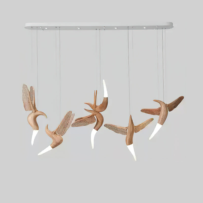 Elsilor Avian-Inspired Wood Pendant Light - Letslighting
