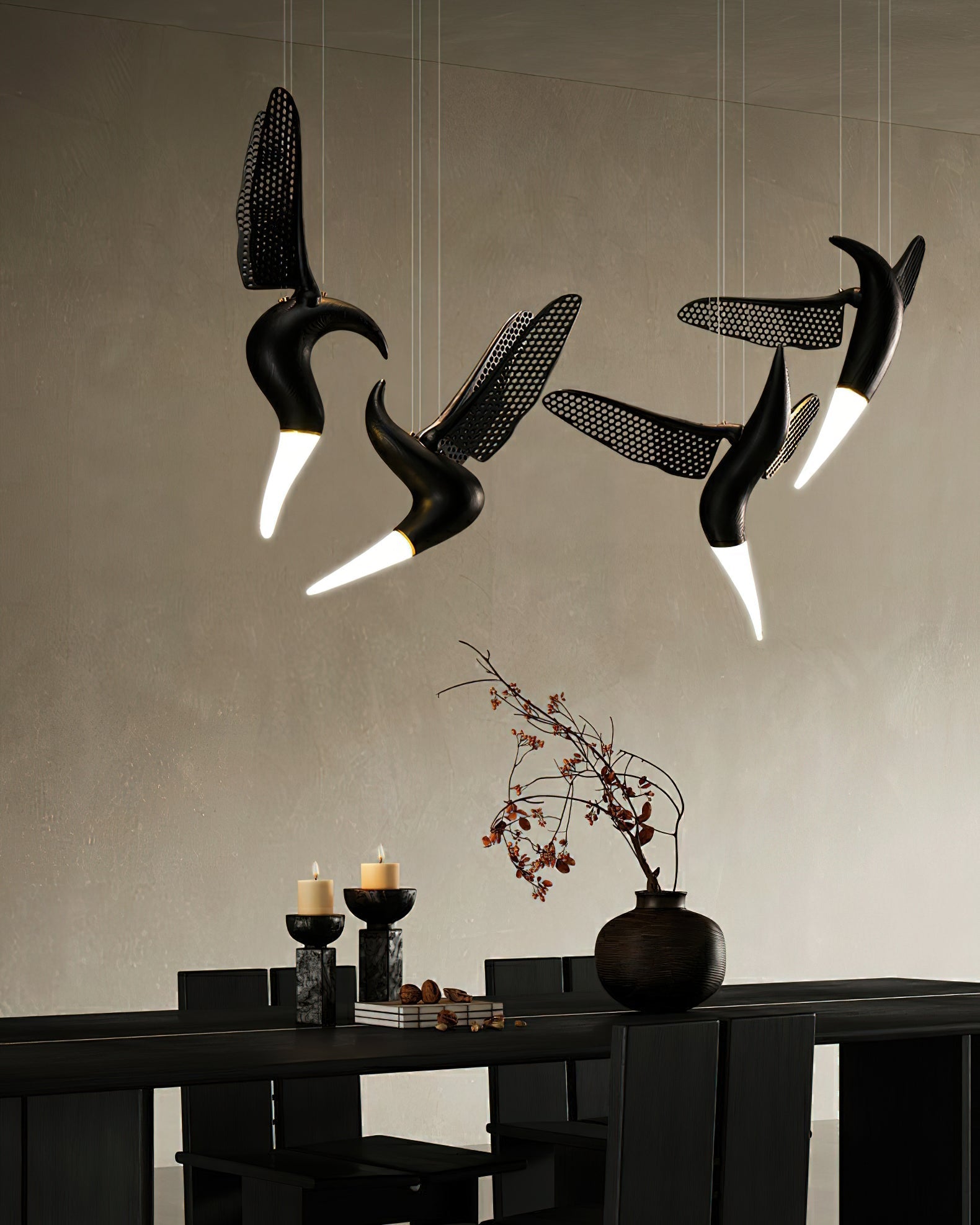 Elsilor Avian-Inspired Wood Pendant Light - Letslighting