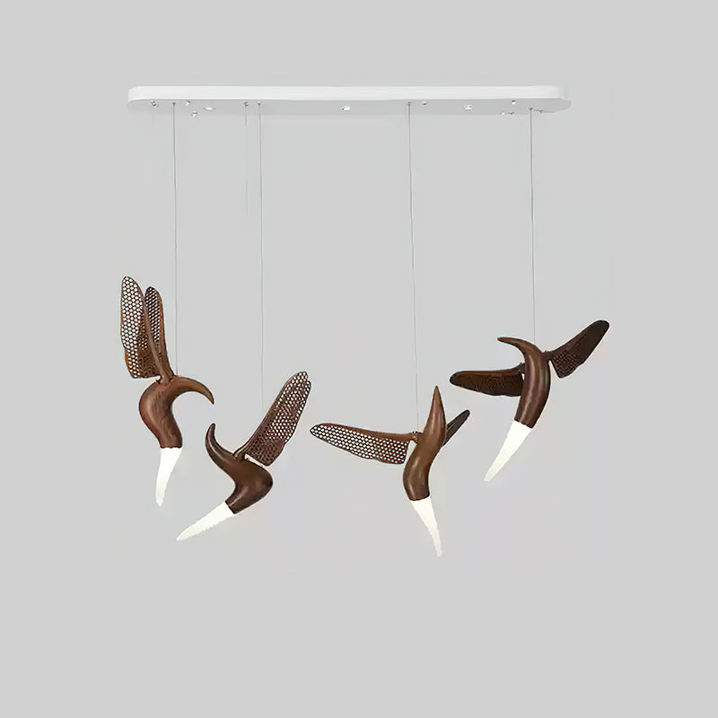 Elsilor Avian-Inspired Wood Pendant Light - Letslighting