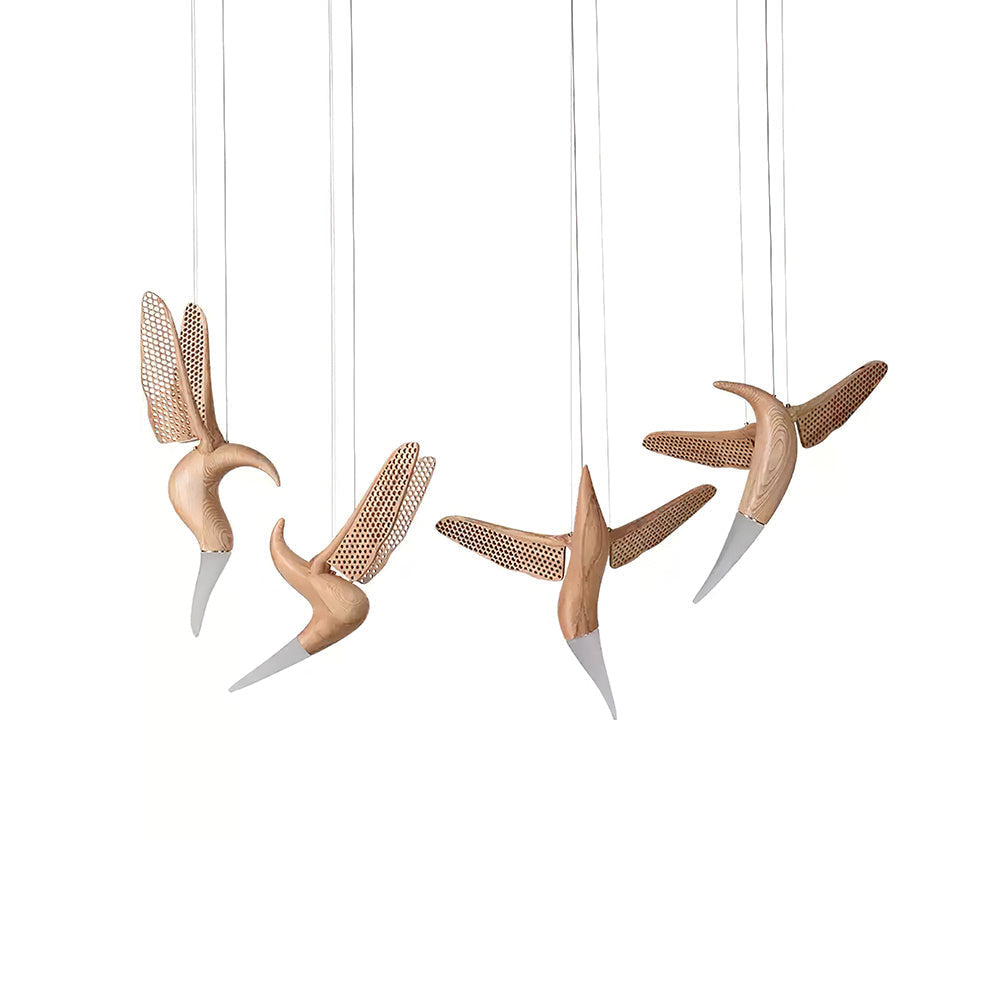 Elsilor Avian-Inspired Wood Pendant Light - Letslighting