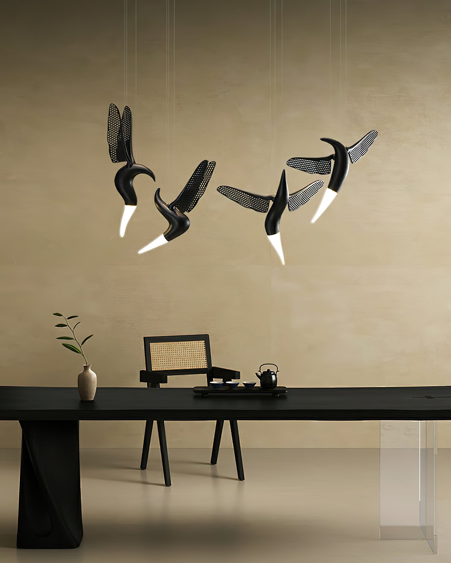 Elsilor Avian-Inspired Wood Pendant Light - Letslighting