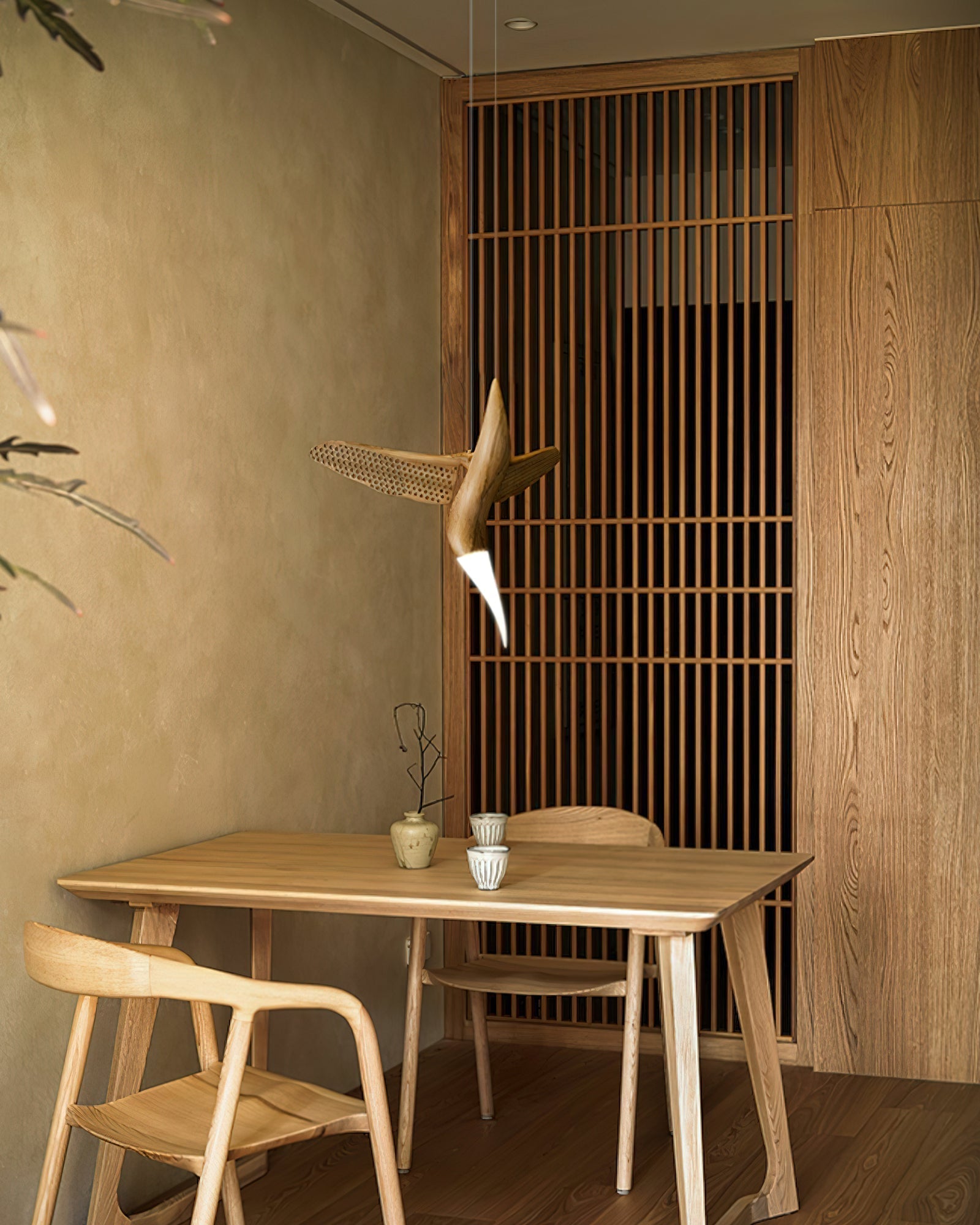 Elsilor Avian-Inspired Wood Pendant Light - Letslighting