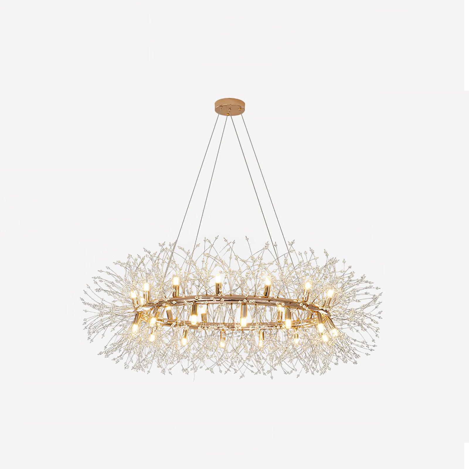 Lustra Chandelier Dandelion Round Stainless Steel - Letslighting