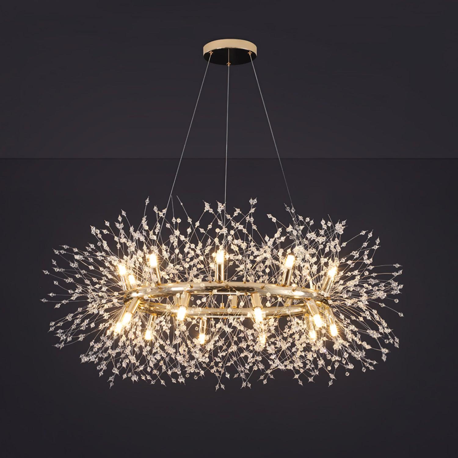 Lustra Chandelier Dandelion Round Stainless Steel - Letslighting