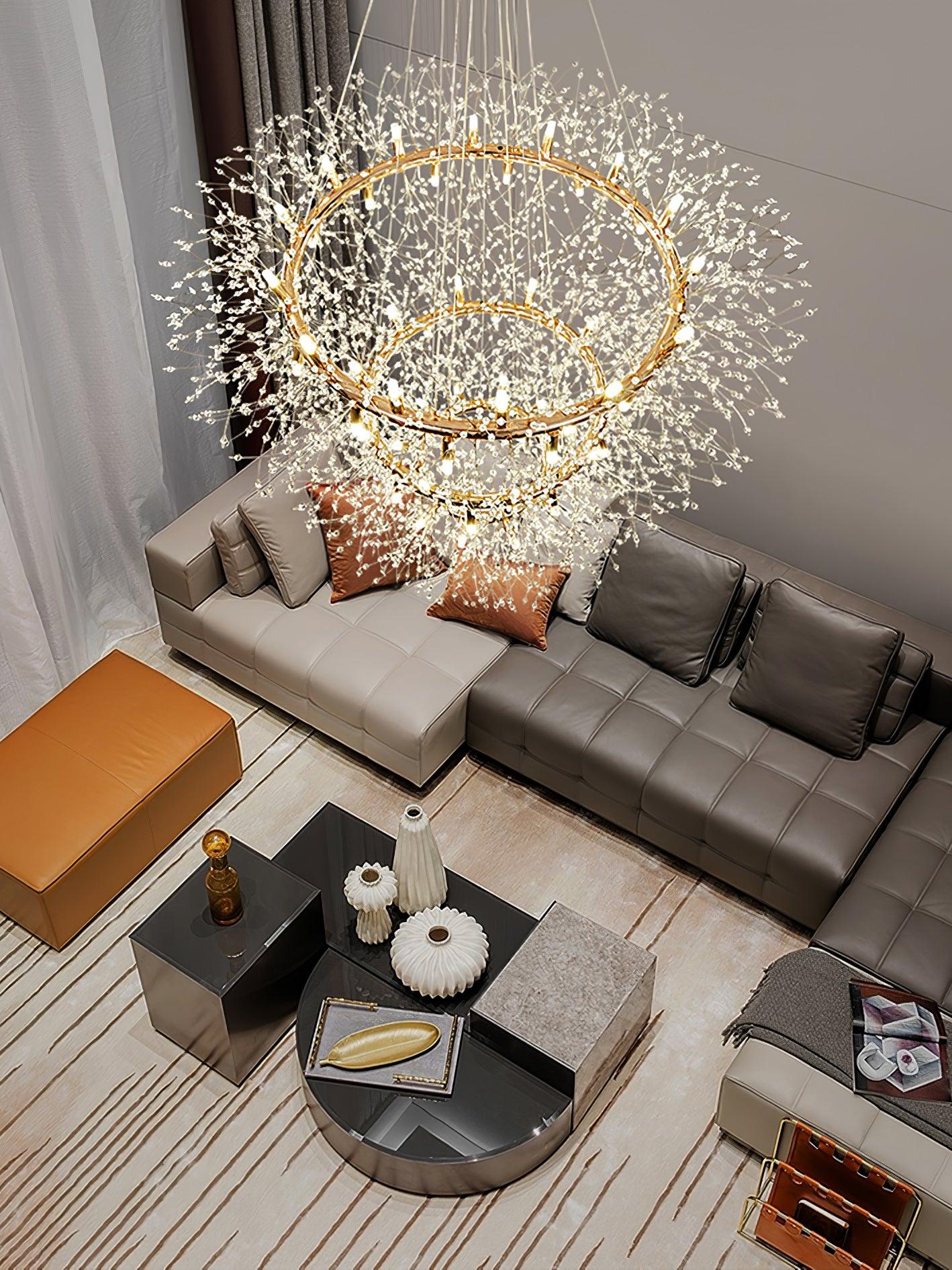Lustra Chandelier Dandelion Round Stainless Steel - Letslighting