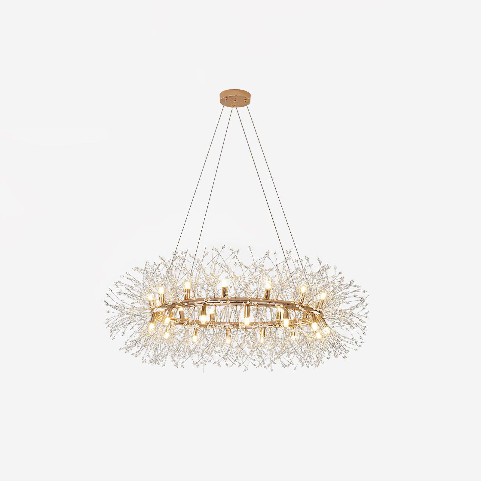 Lustra Chandelier Dandelion Round Stainless Steel - Letslighting