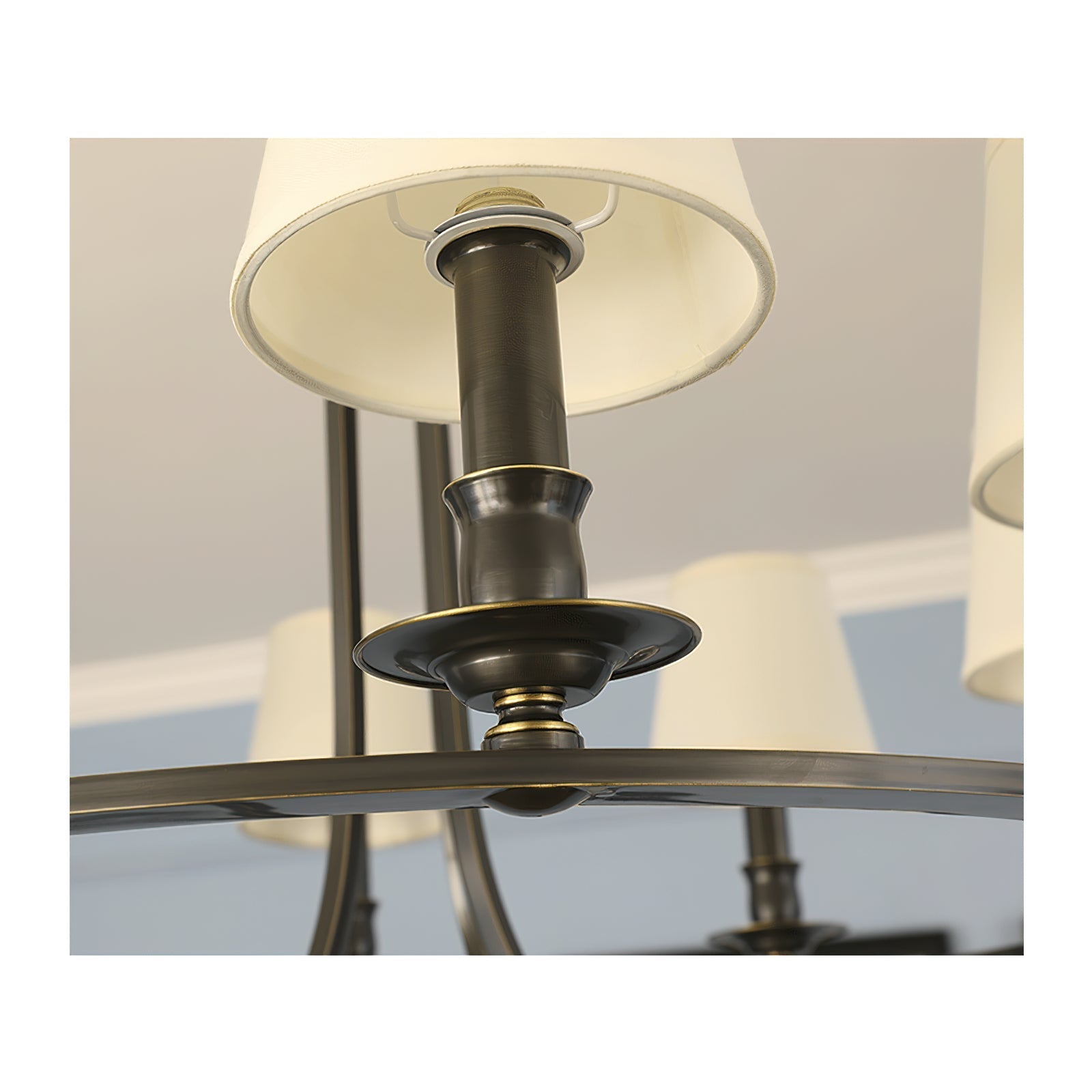 Plume Vintage Elegance Brass Fabric Chandelier - Letslighting