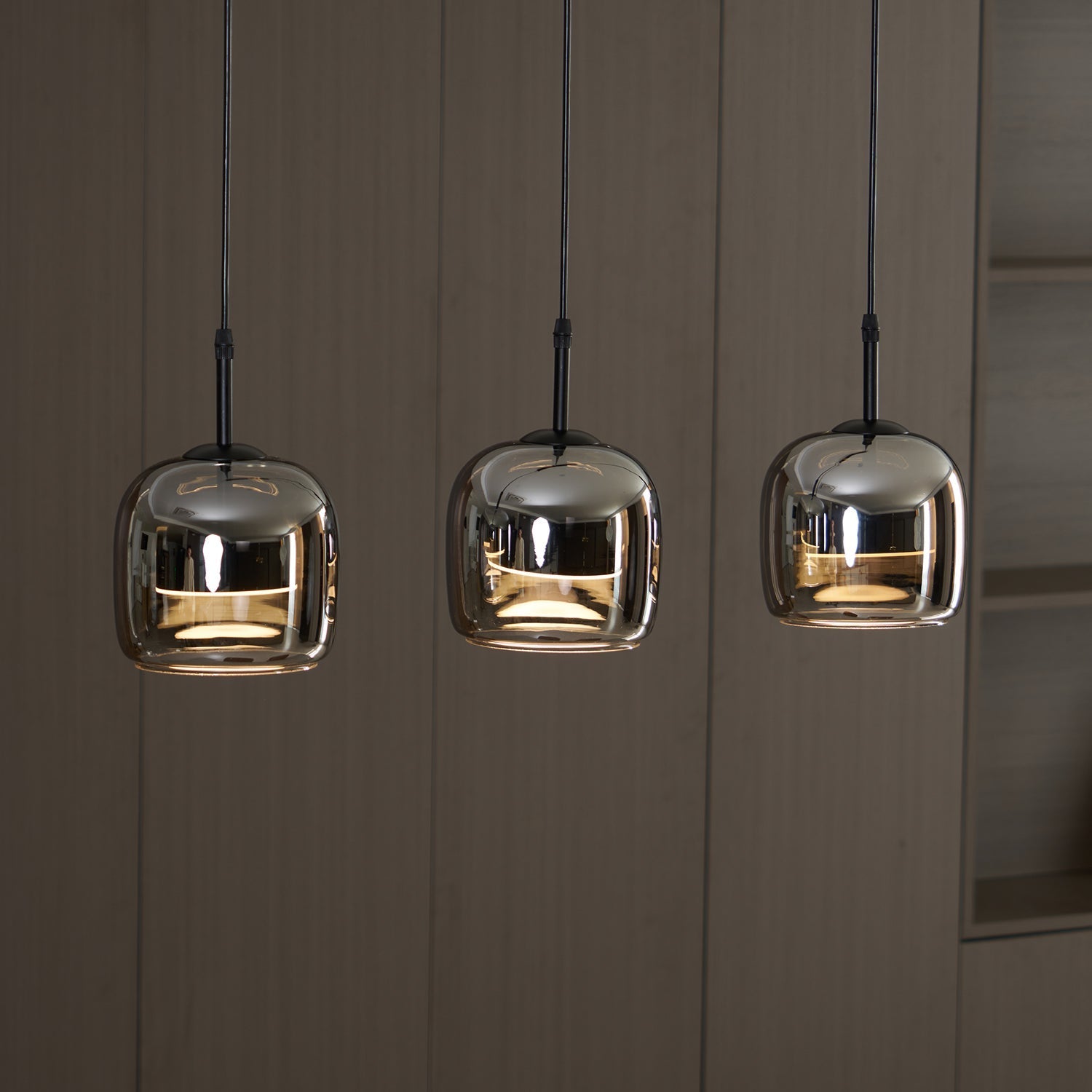 Valentina Minimalist Pendant Light Glass Smoke Gray