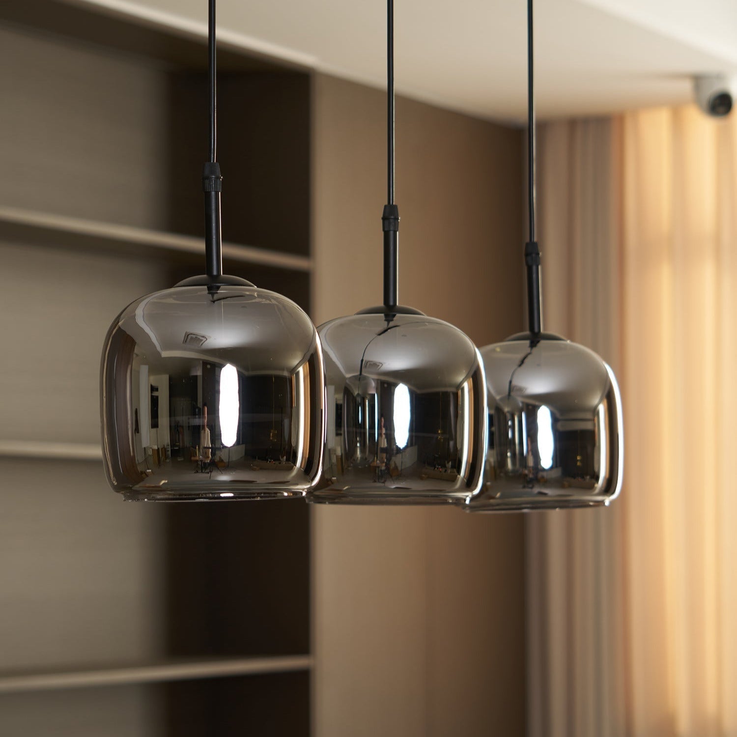 Valentina Minimalist Pendant Light Glass Smoke Gray