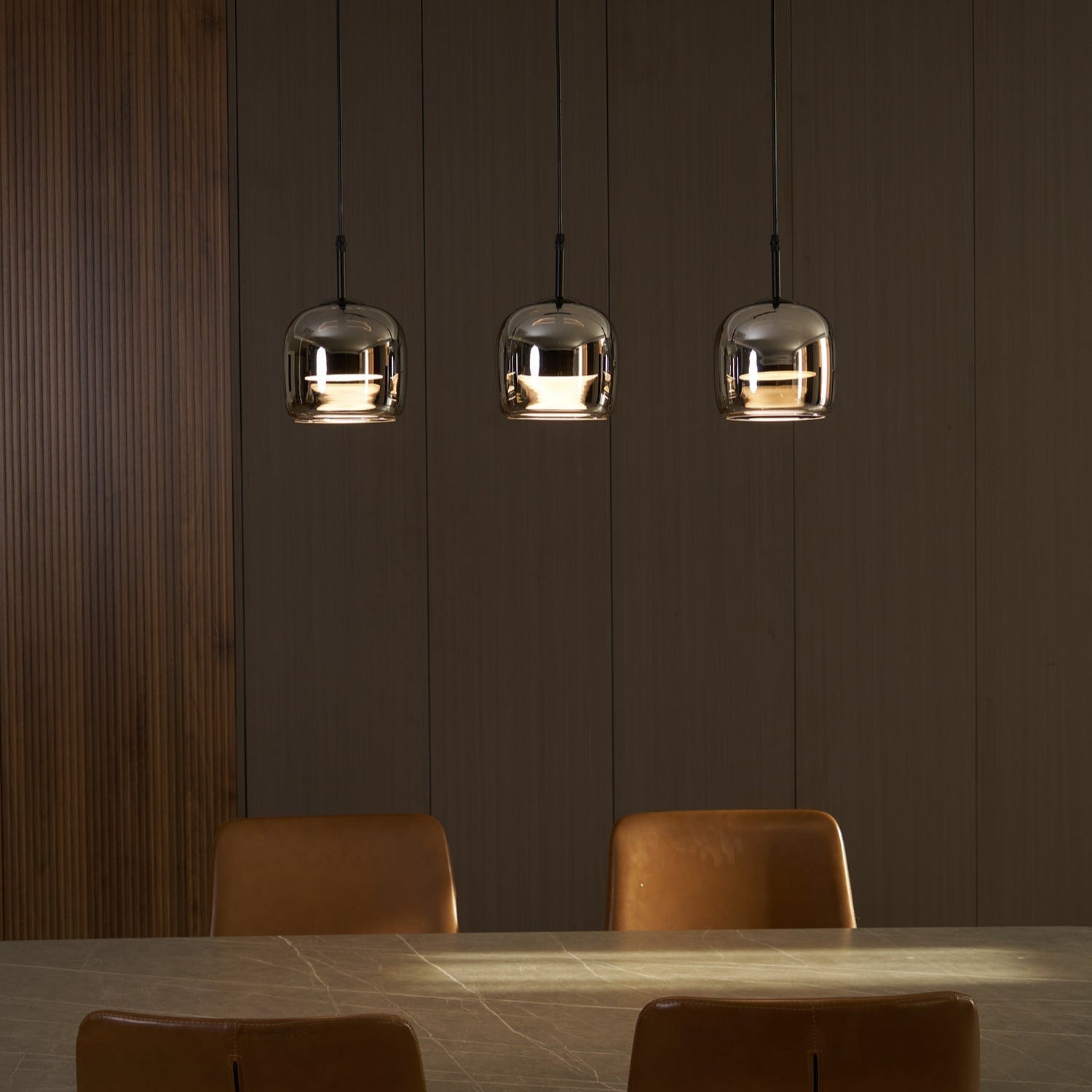 Valentina Minimalist Pendant Light Glass Smoke Gray