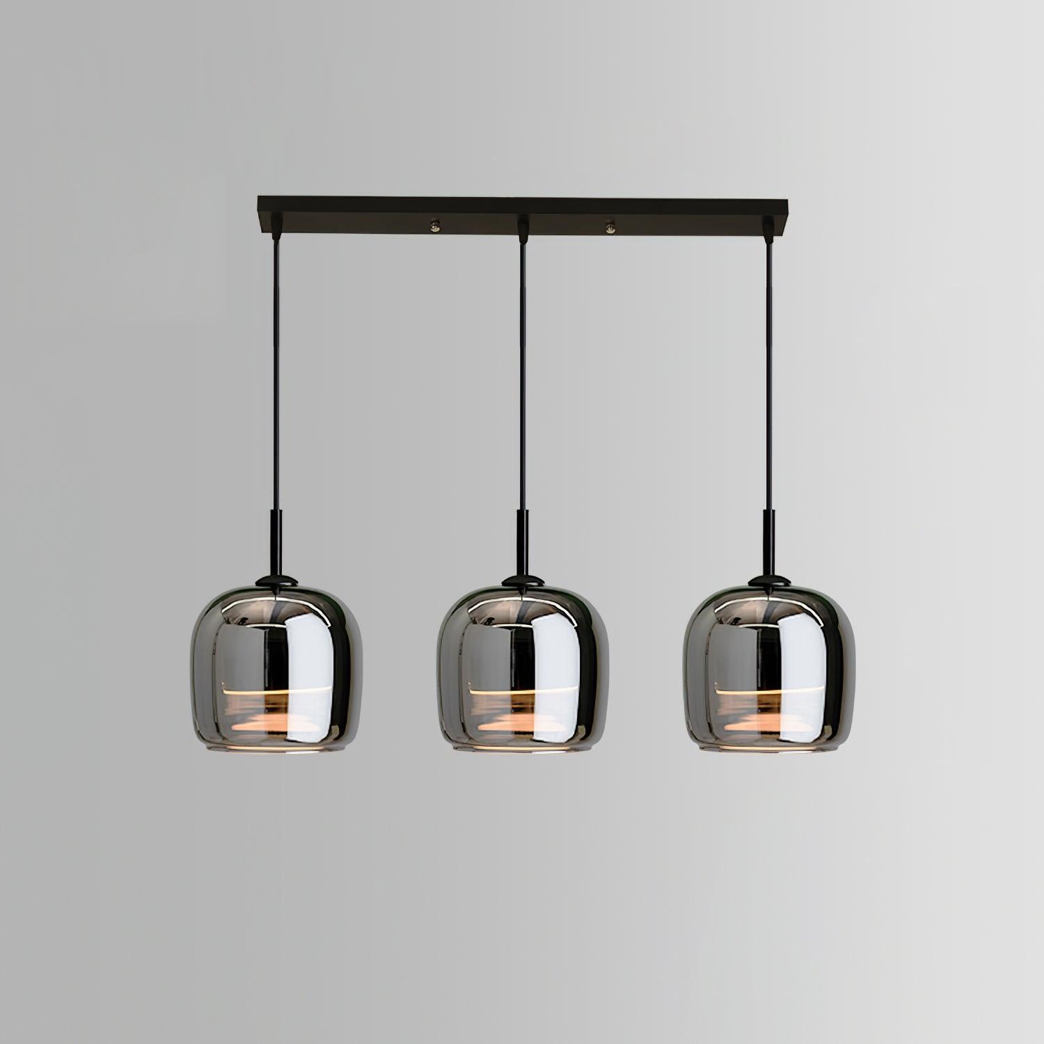 Valentina Minimalist Pendant Light Glass Smoke Gray
