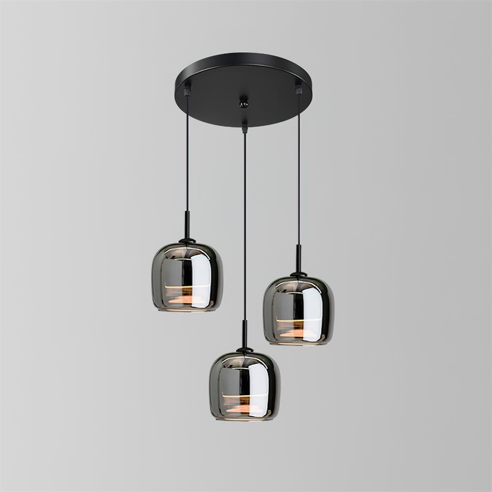 Valentina Minimalist Pendant Light Glass Smoke Gray