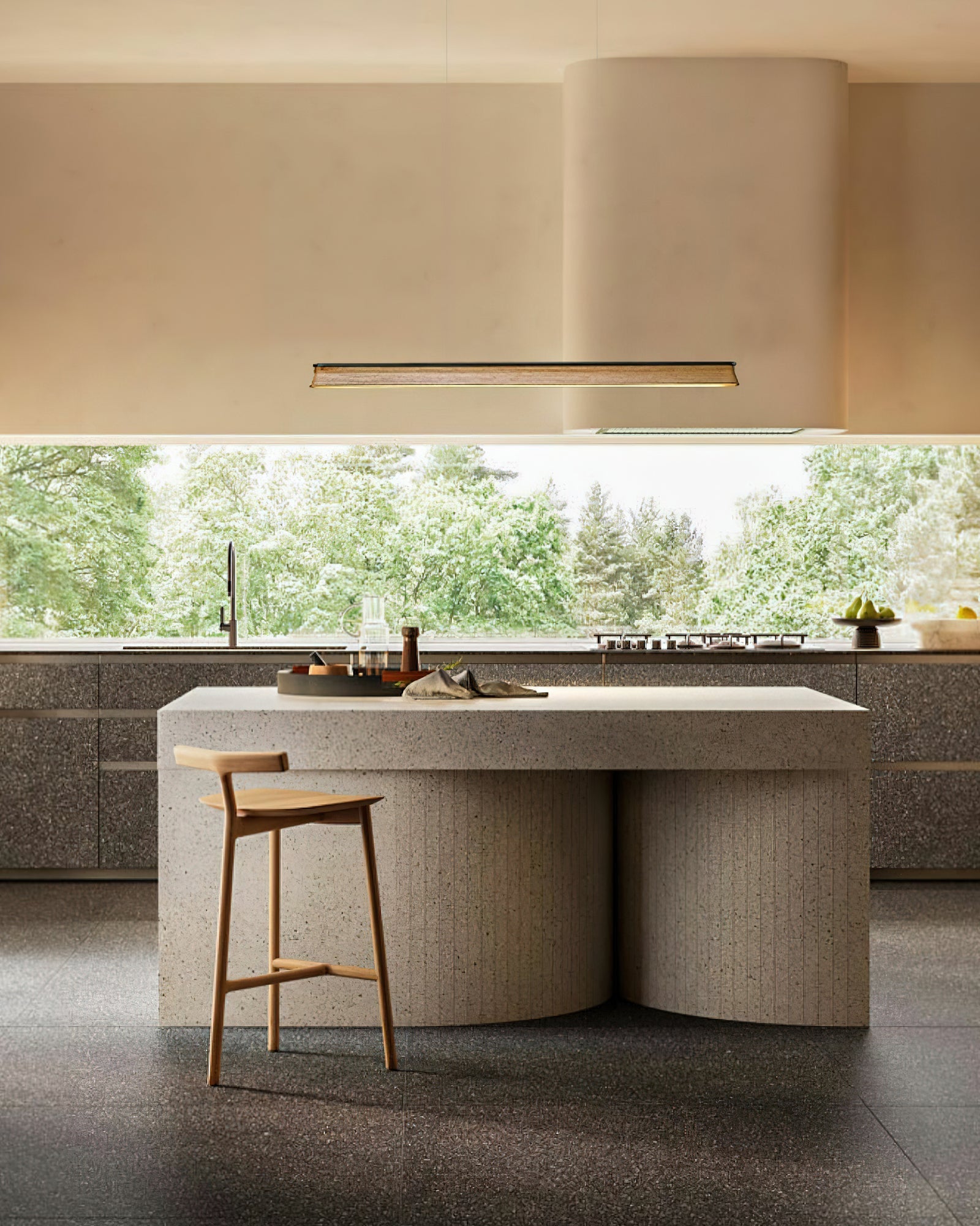 Lustra Pendant Lamp Wooden Beam Minimalist - Letslighting