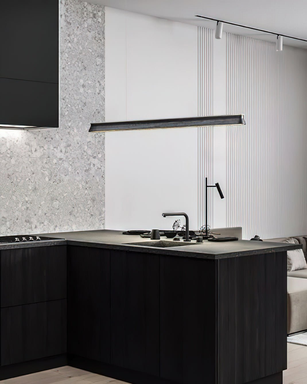 Lustra Pendant Lamp Wooden Beam Minimalist - Letslighting